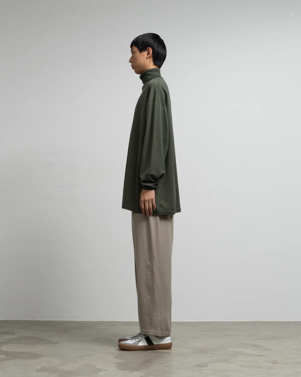Graphpaper / Brushed Mockrody High Neck L/S Tee (GM253-70422)