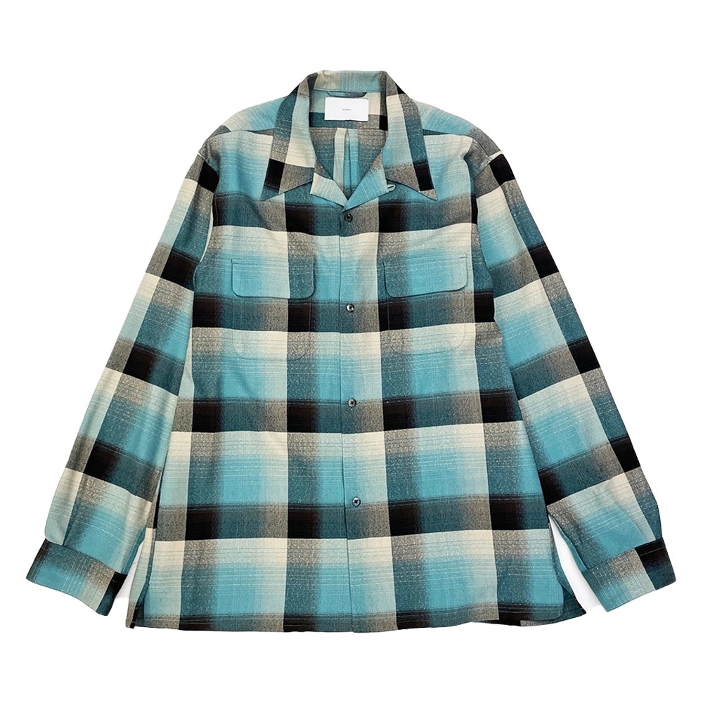 SUGARHILL（シュガーヒル） / RAYON OMBRE PLAID OPEN COLLAR BLOUSE 