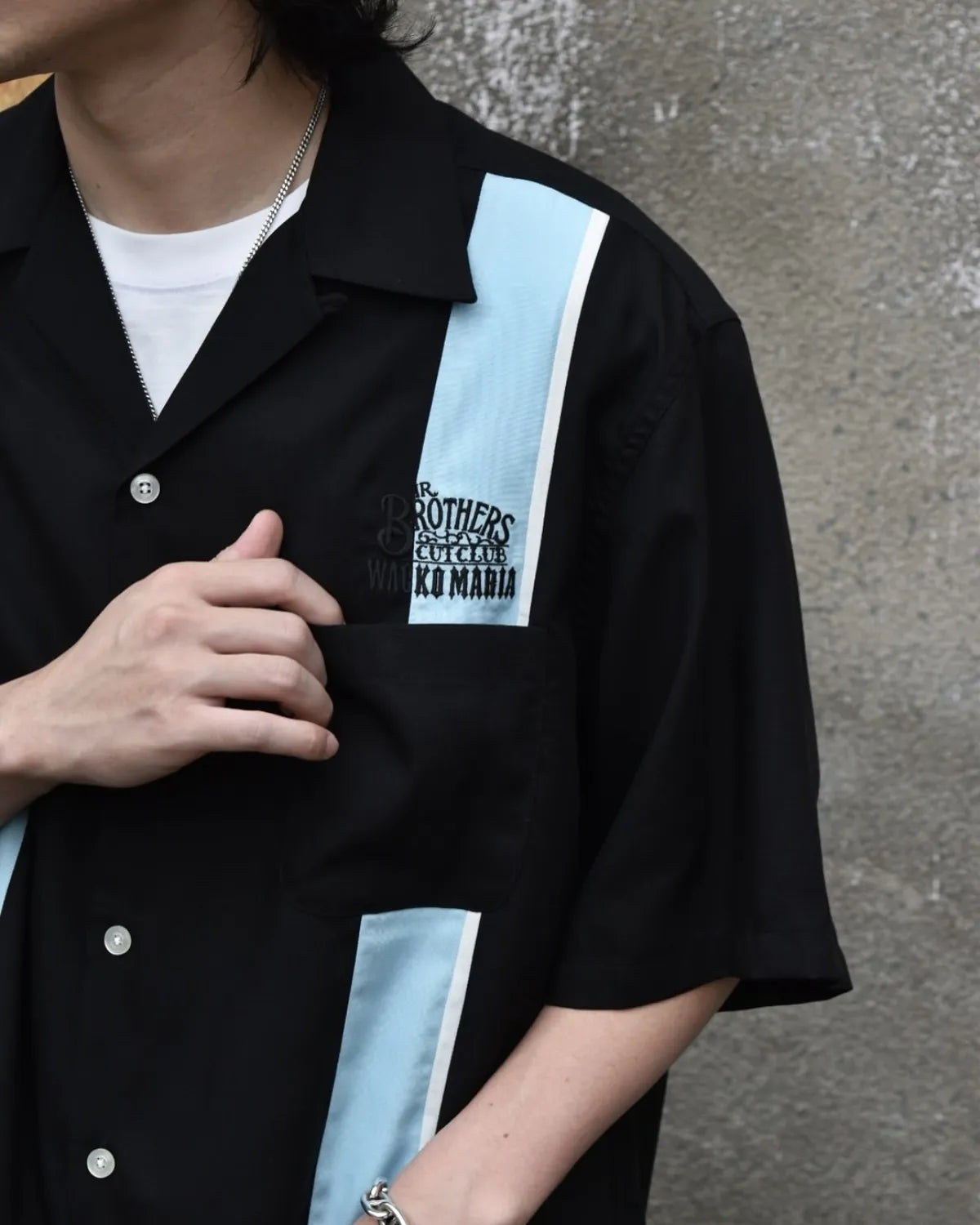 WACKO MARIA × MR.BROTHERS CUT CLUB / SWITCHING SHIRT S/S (MBCC-WM-OC01)