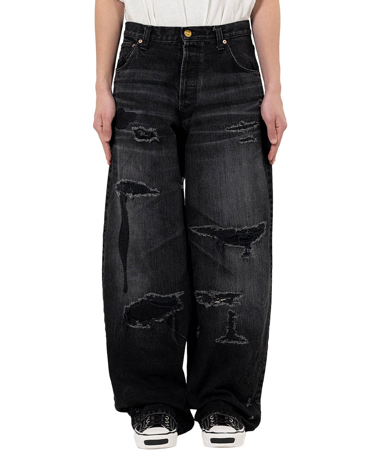 KAMIYA / BORO Super Baggy Denim Pants (G15PT050)
