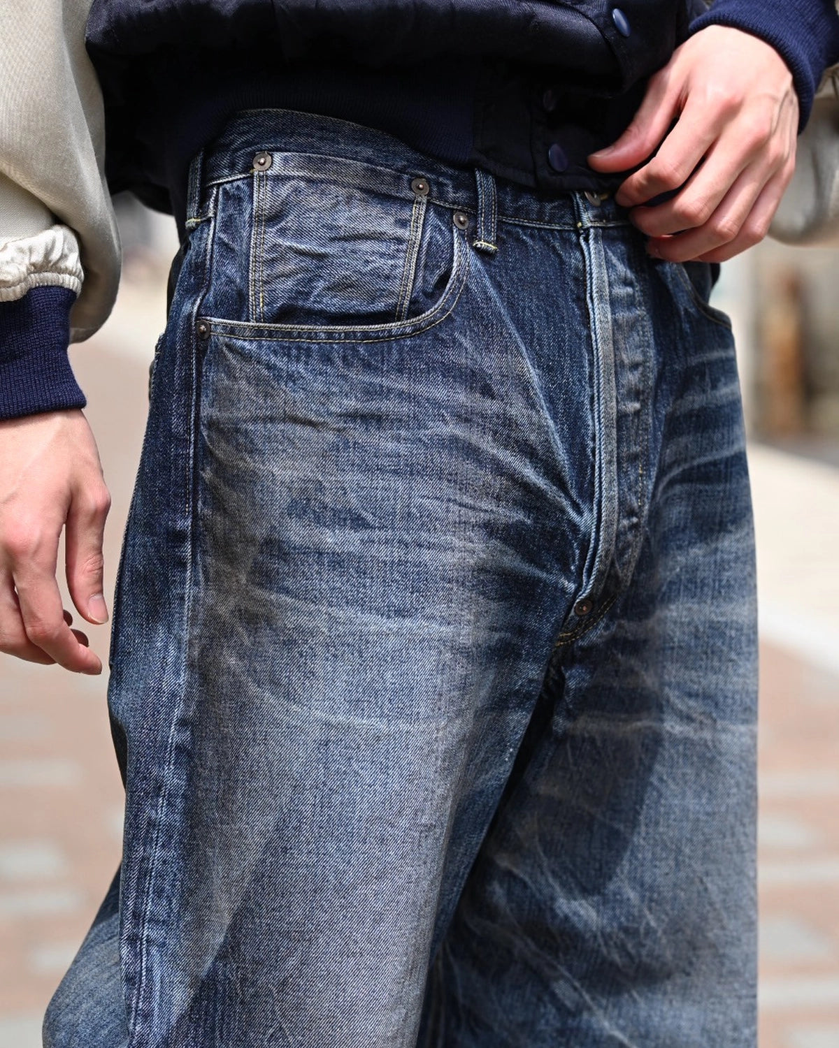 refomed / RIGHT HANDED DENIM PANTS "USED-2" (REPT-027U2)
