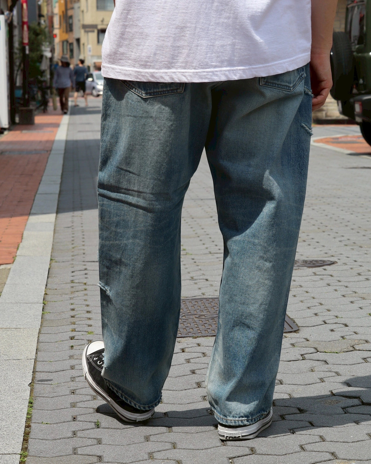 SEQUEL / × FRAGMENT DAMEGE DENIM PANTS (SQ-25SS-PT-06)