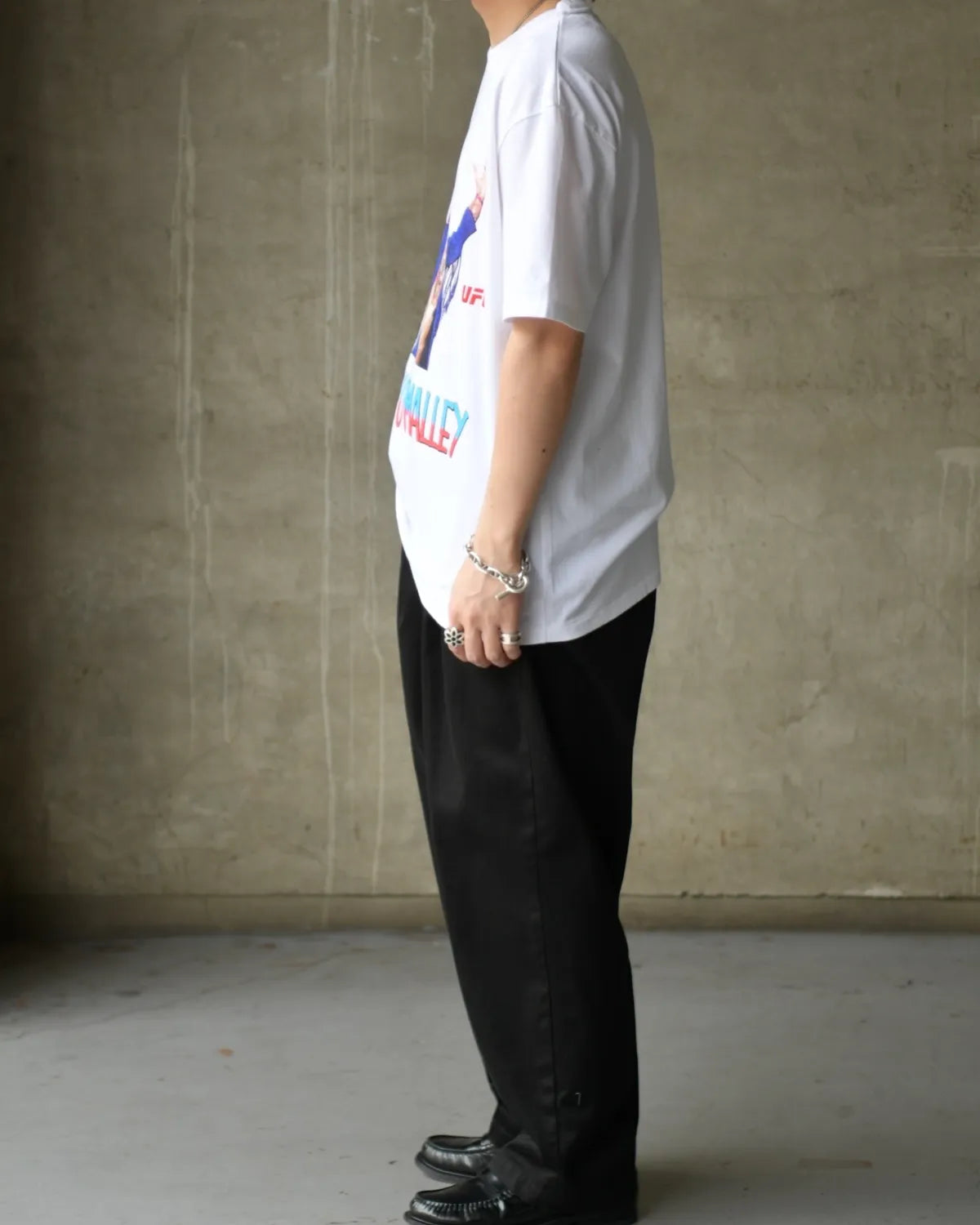 WACKO MARIA × UFC / WASHED HEAVY WEIGHT CREW NECK T-SHIRT -TYPE-4- (UFC-WM-WT04)