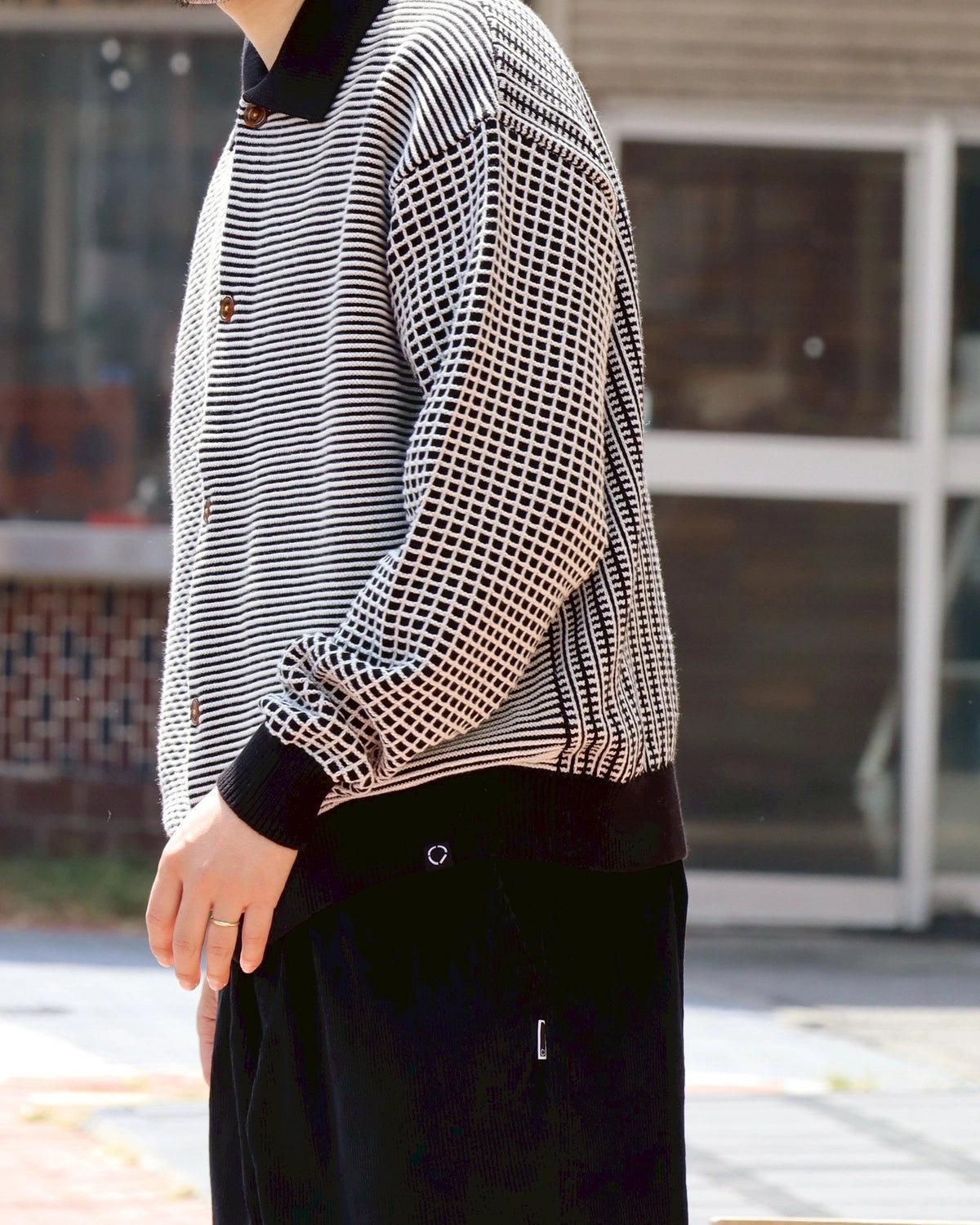 PHINGERIN / MULTI KNIT SHIRT JACKET (PD-252-KN-121)