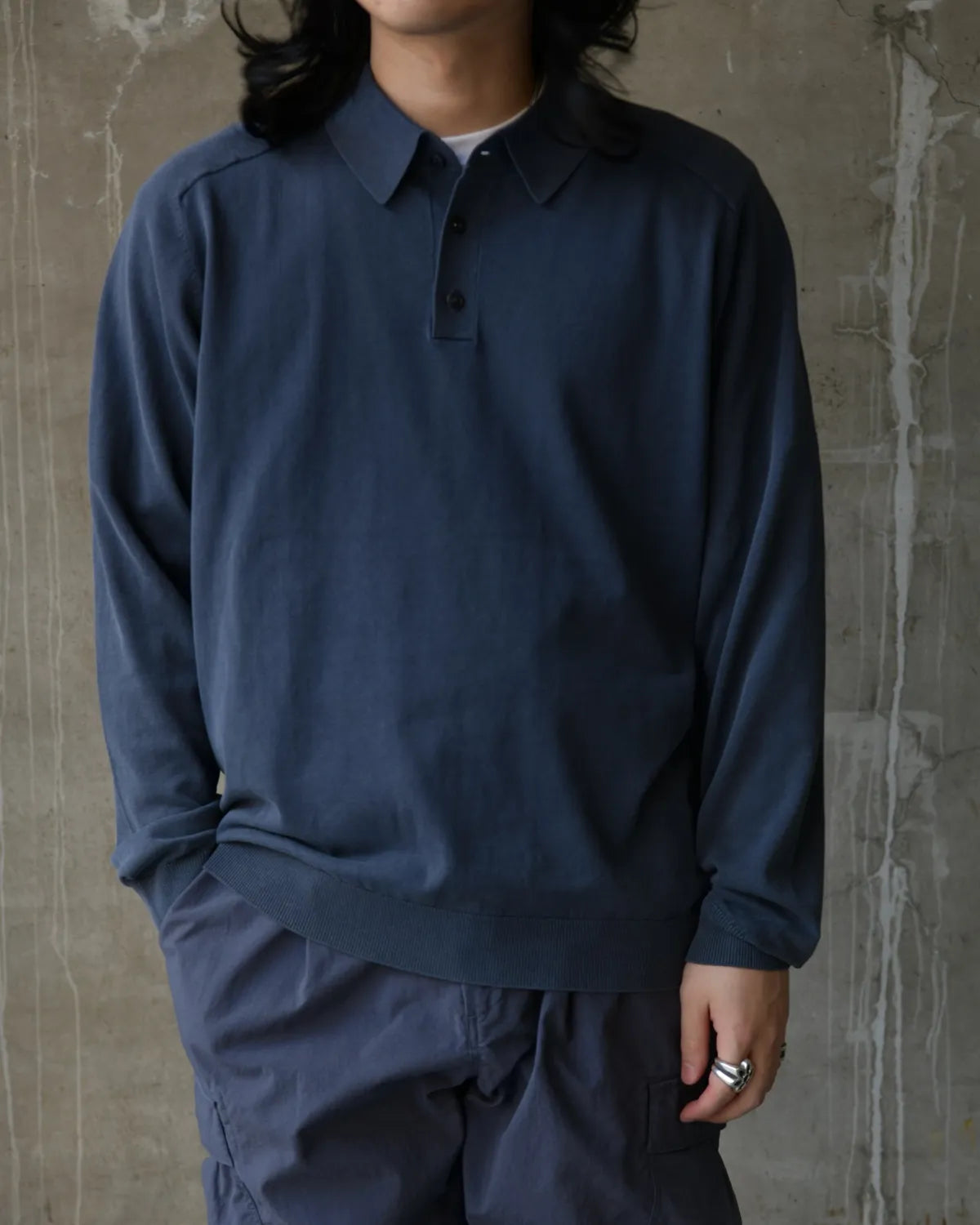 NONNATIVE / DWELLER POLO SWEATER COTTON (NN-K4802)
