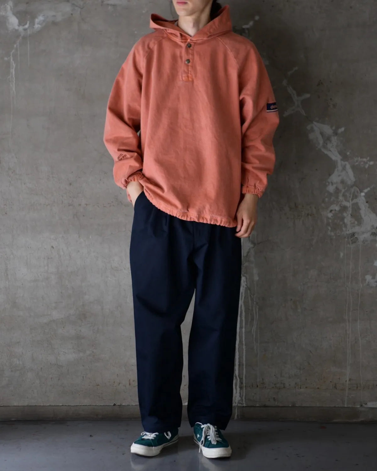 DESCENDANT / MOLE HOODED LS SHIRT PIGMENT DYE (262WVDS-SHM04)