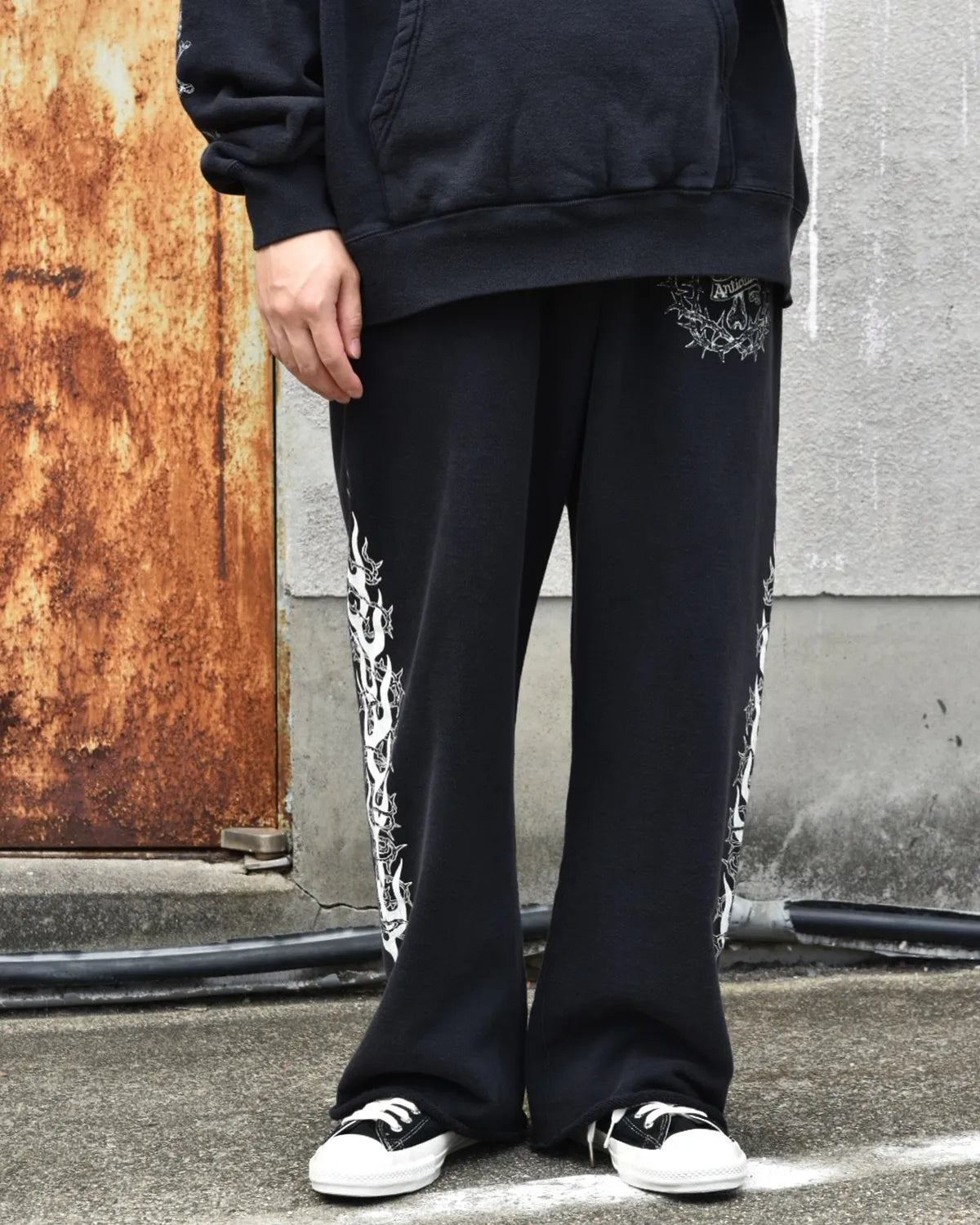ANTIDOTE BUYERS CLUB / Fade Wash Sweat Pants -Thorns & Flames- (ABCAW25PT01)