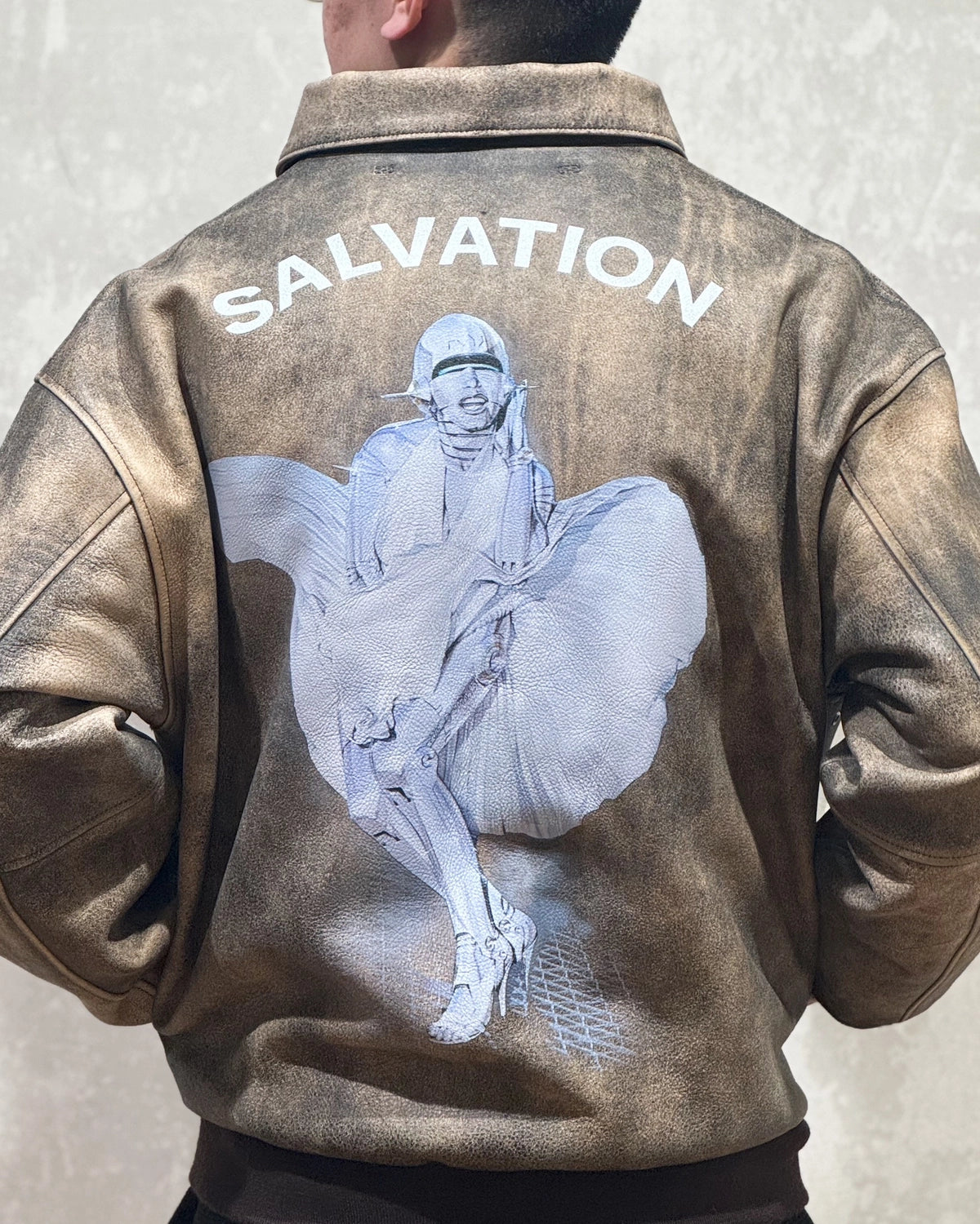 ©︎SAINT Mxxxxxx × SORAYAMA / SRYM_LEATHER A2 JKT (SM-HR1-0000-C80)