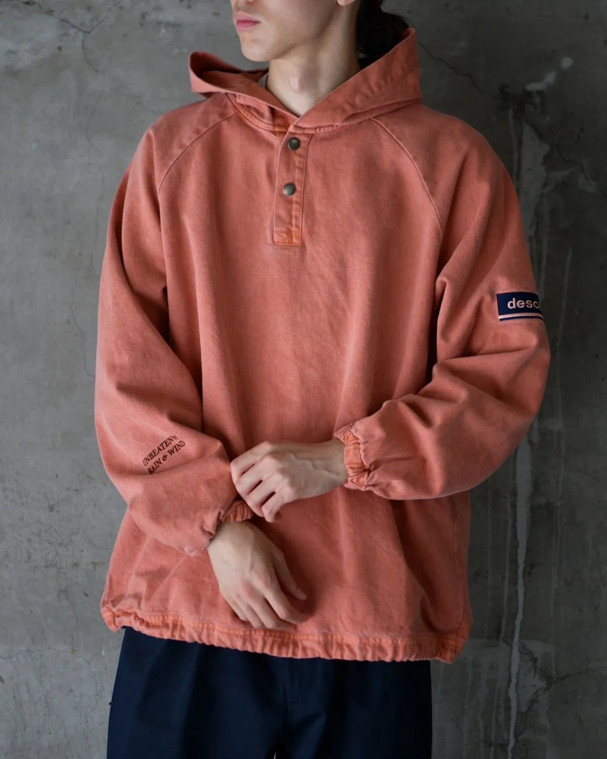 DESCENDANT / MOLE HOODED LS SHIRT PIGMENT DYE (262WVDS-SHM04)