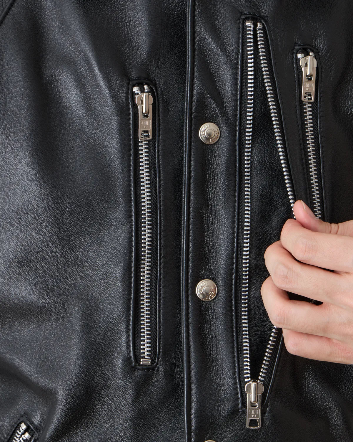 White Mountaineering × Schott / WM × Schott LEATHER COACH JACKET (WM2573214)