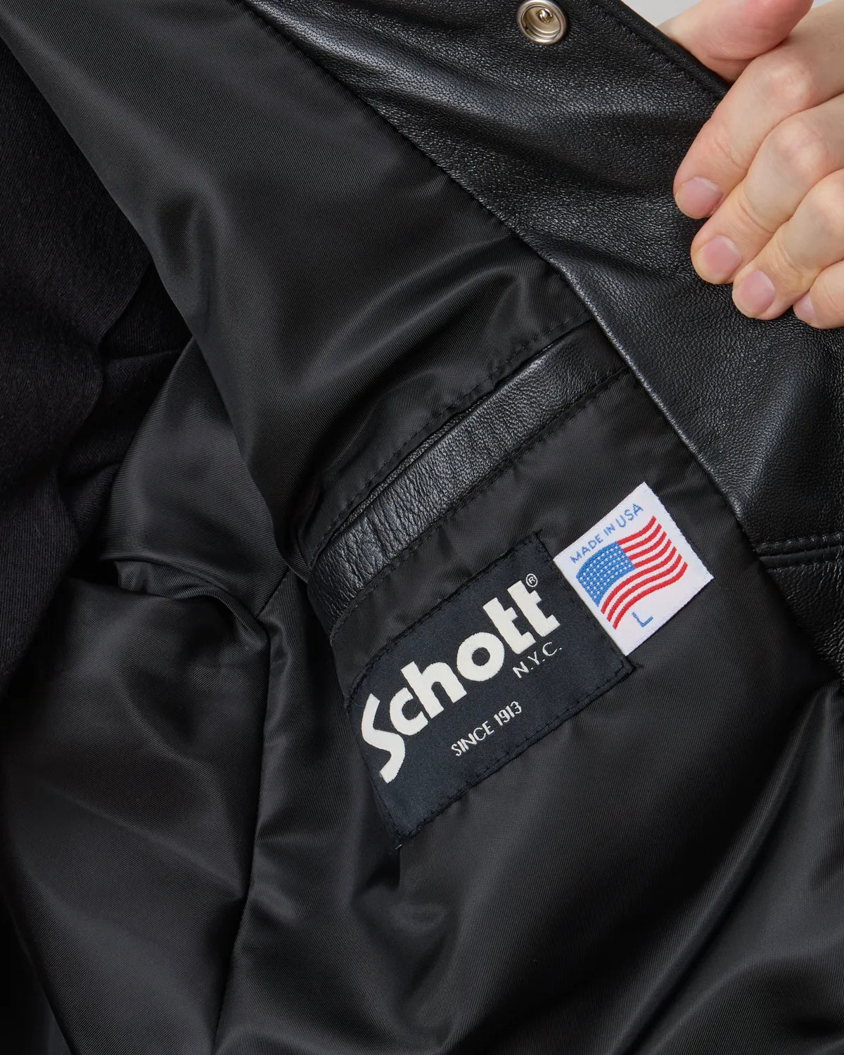 White Mountaineering × Schott / WM × Schott LEATHER COACH JACKET (WM2573214)