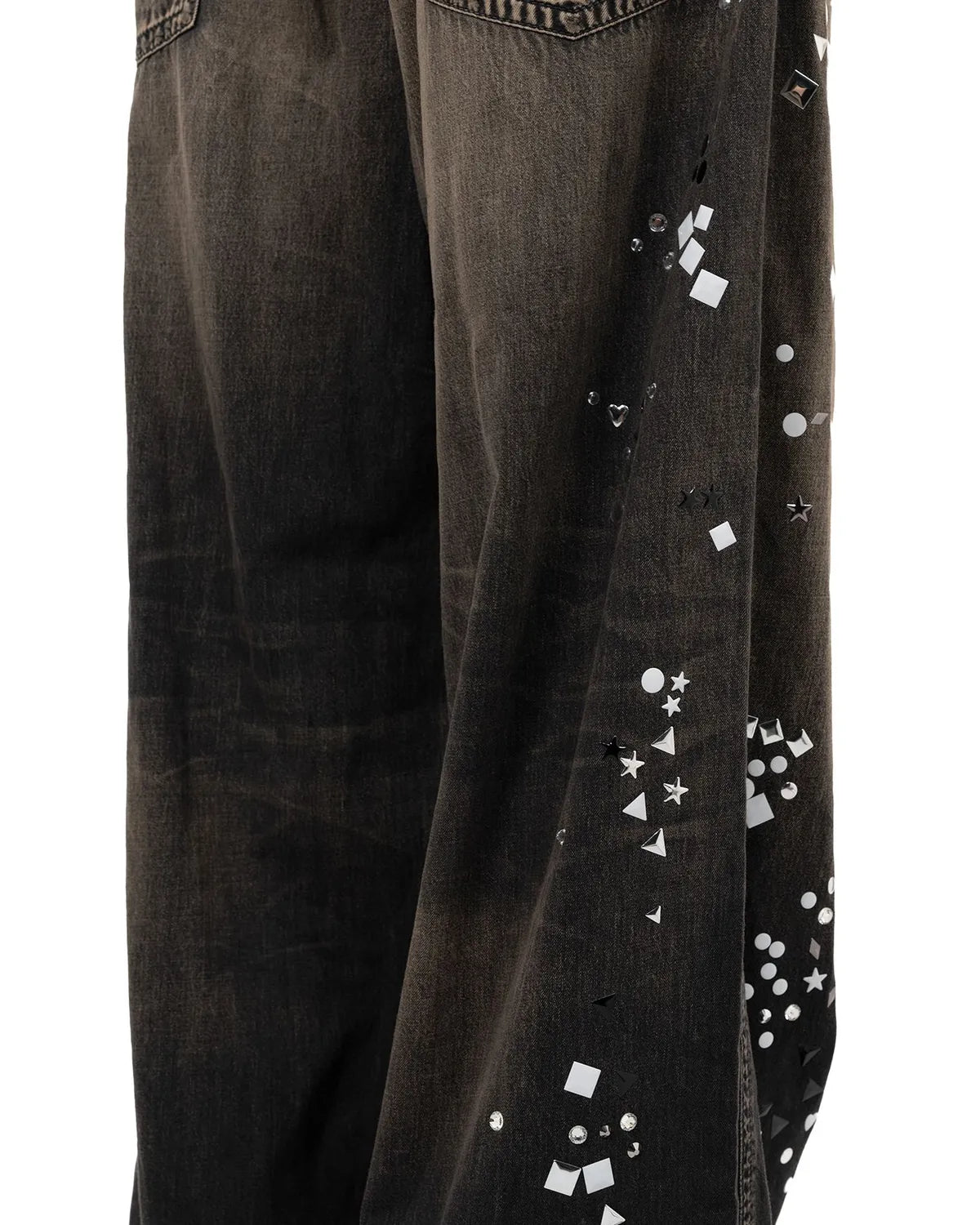 Maison MIHARA YASUHIRO / Embellished Denim Wide Pants (B15PT081)
