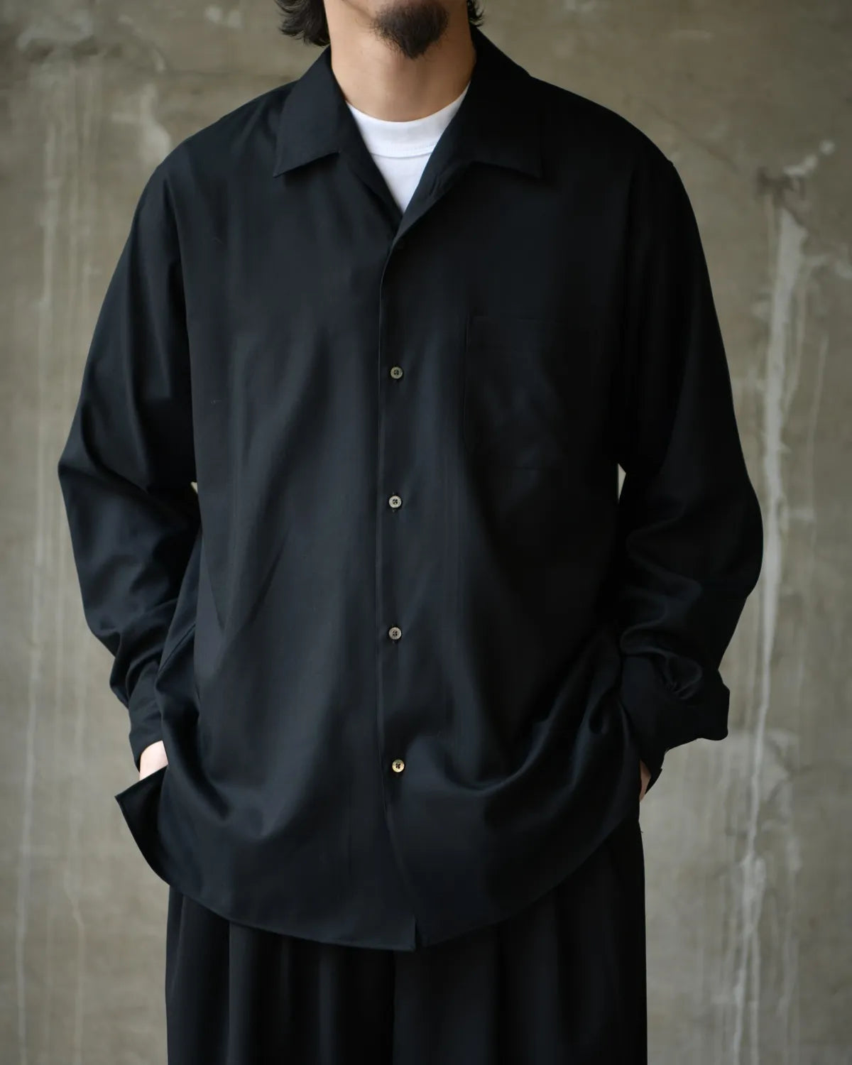 MARKAWARE / ITALIAN OPEN COLLAR SHIRT (A26A06SH02C)