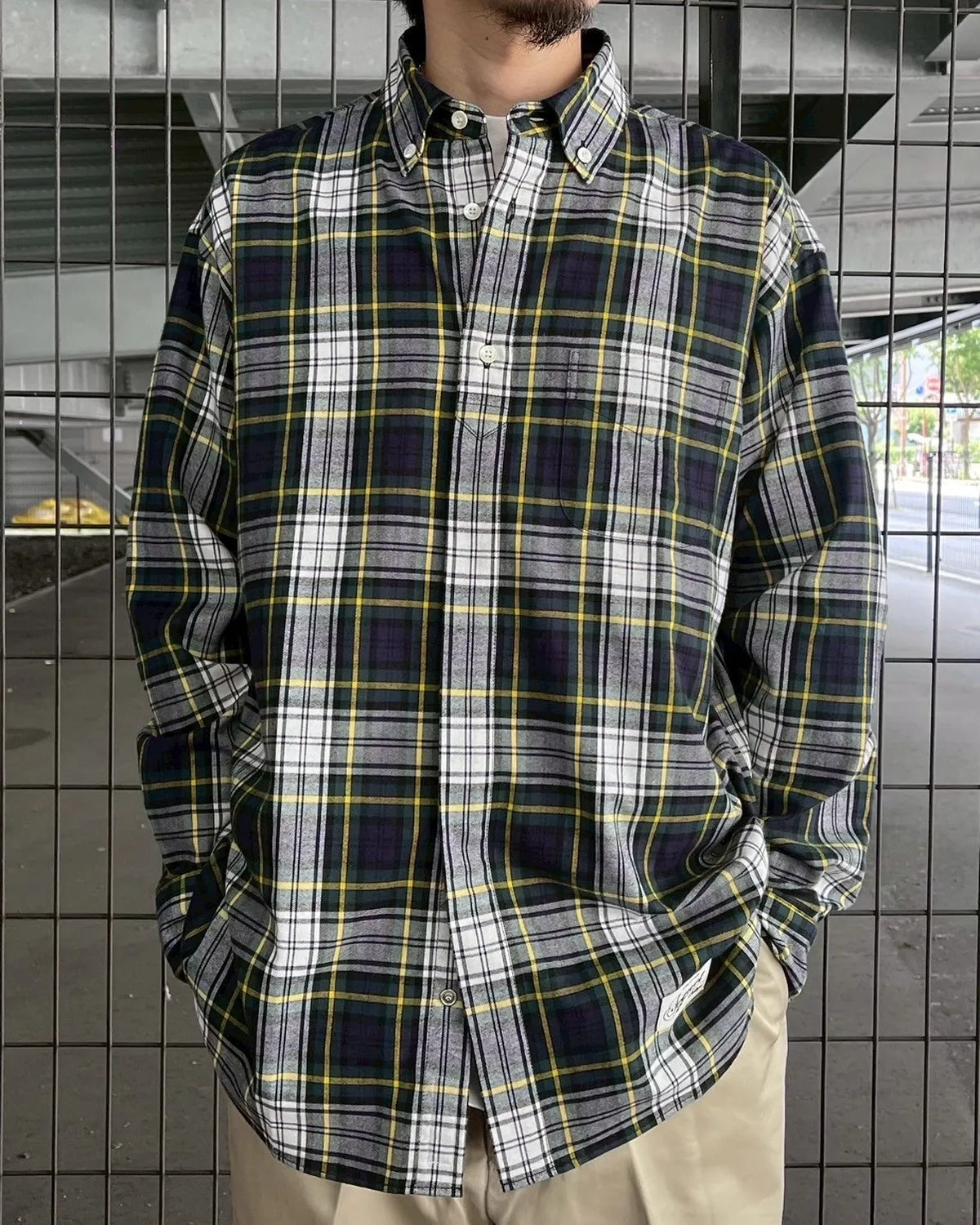 SEQUEL / TARTAN FLYFRONT SHIRT (SQ-25SS-SH-03)