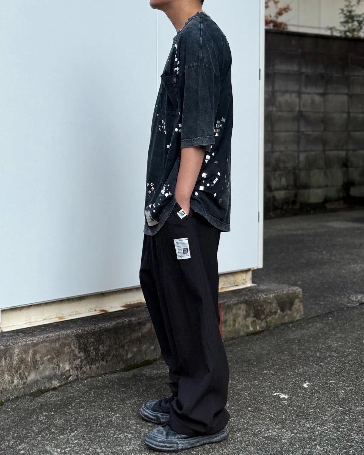 Maison MIHARA YASUHIRO / EMBELLISH BLEACH TEE (A15TS631)