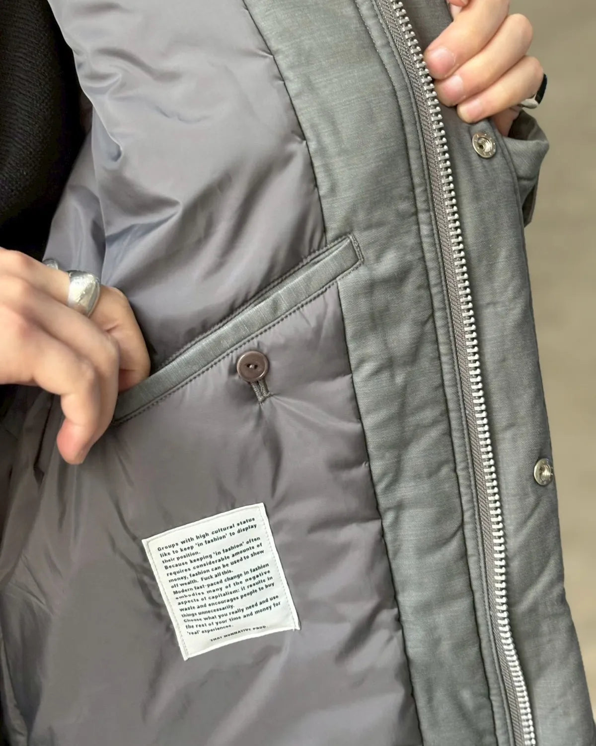 NONNATIVE / TROOPER PUFF COAT COTTON BACKSATIN PIGMENT DYE WITH WINDSTOPPER® (NN-JU4707)