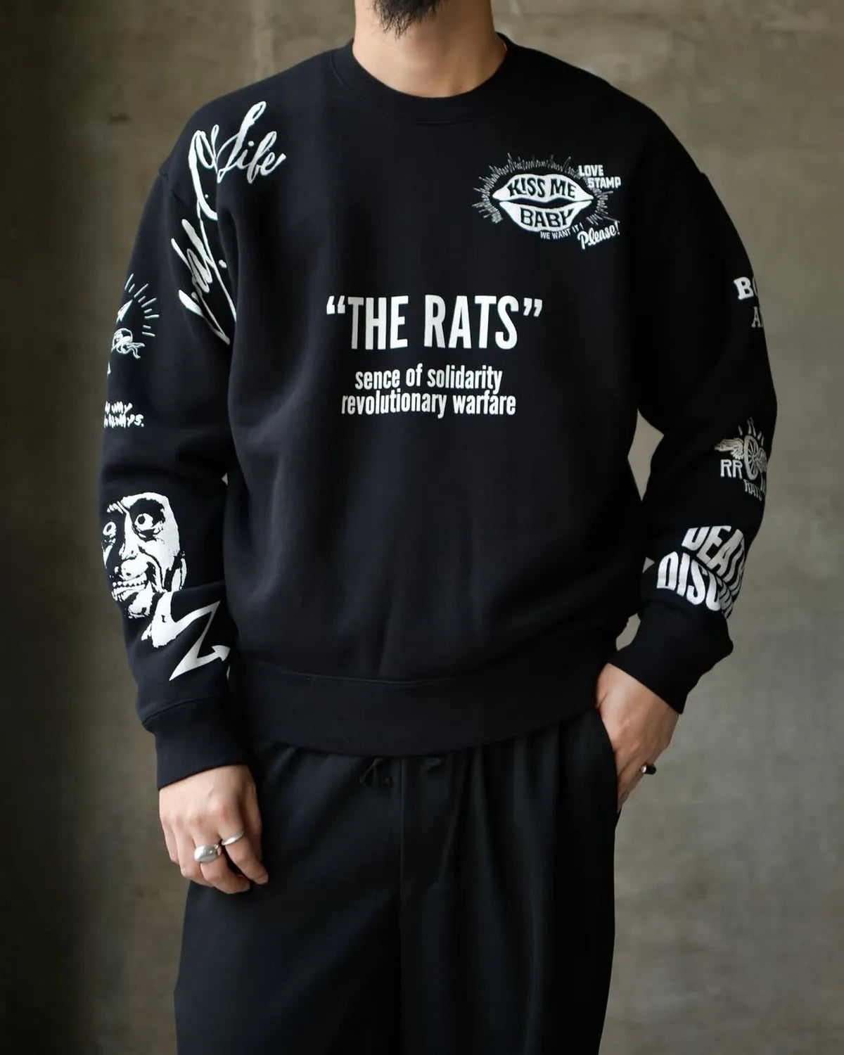 RATS / CRAZY CREW NECK SWEAT (25'RTC-0903)