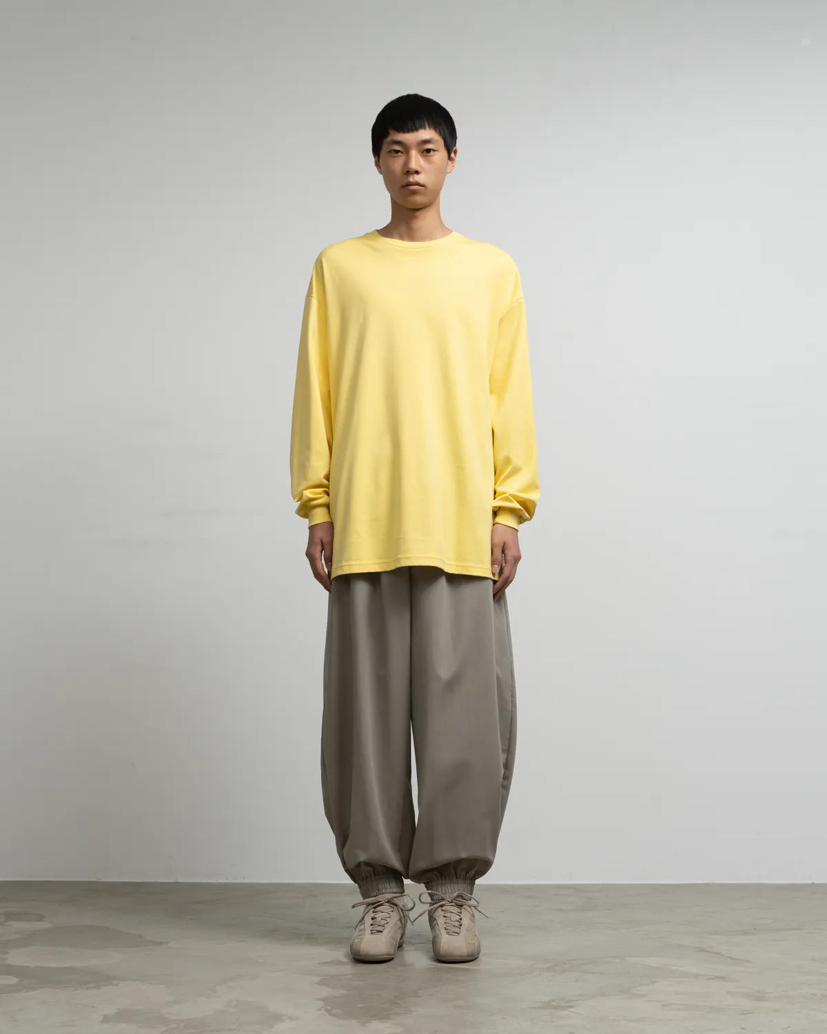 Graphpaper / Brushed Mockrody Crew Neck L/S Tee (GM253-70423)