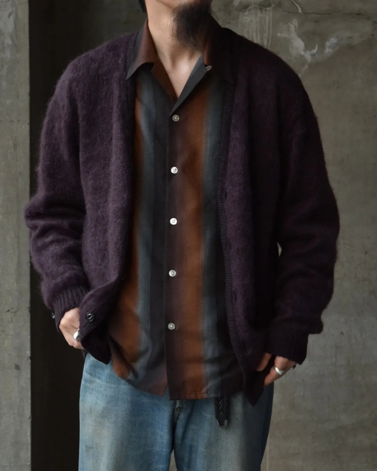 WACKO MARIA / MOHAIR CARDIGAN (25FW-WMK-KN20)