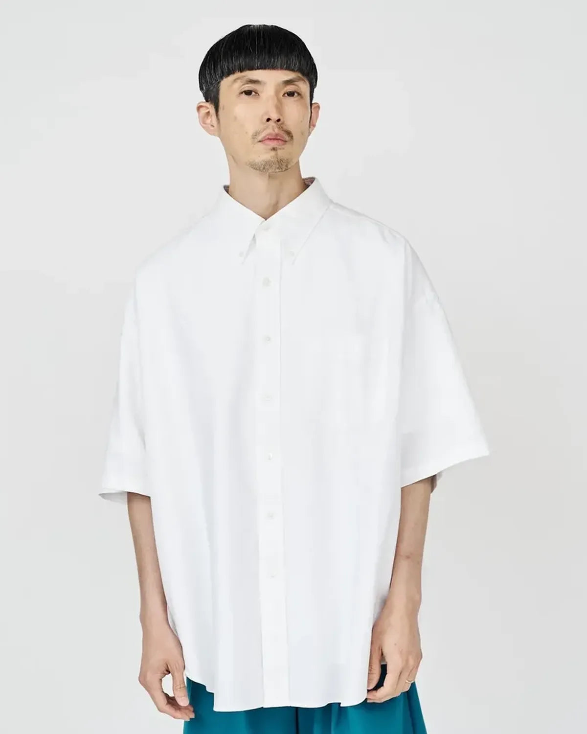 Graphpaper / Oxford S/S Oversized B.D Shirt (GM252-50076B)