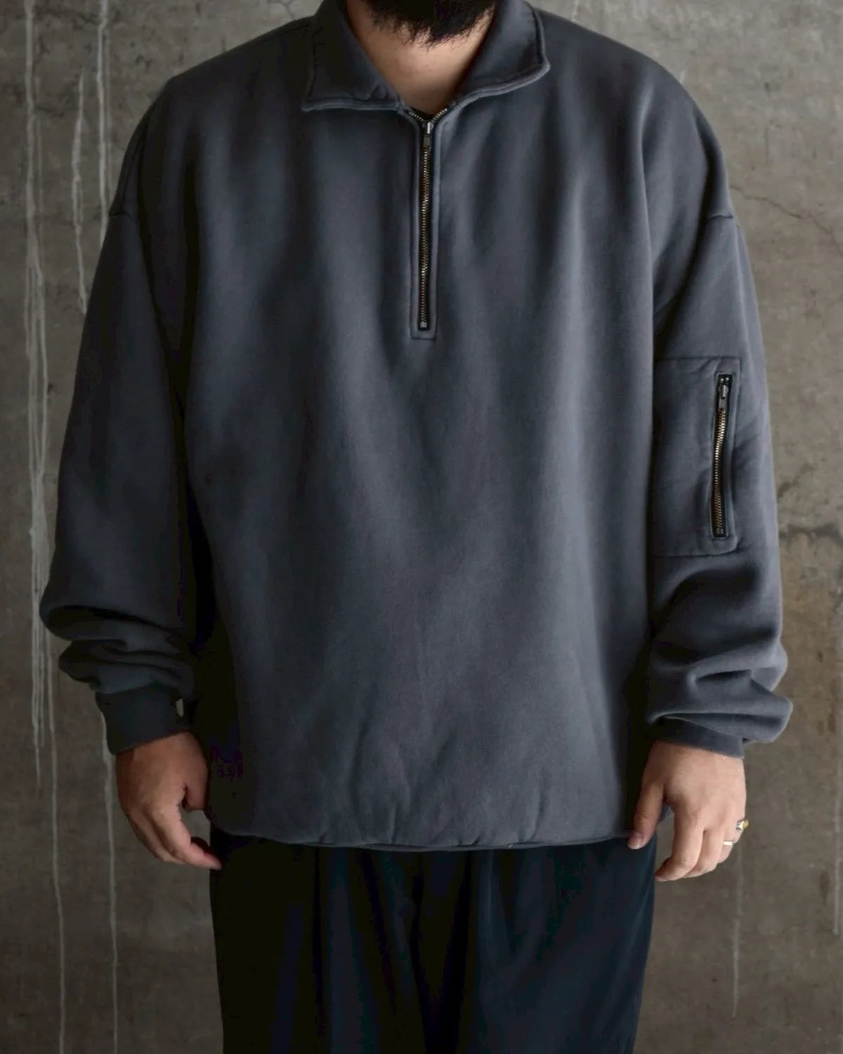 is-ness / PIGMENT DYED ZIP SWEAT SHIRT (25AW_08_1007AWCS04)