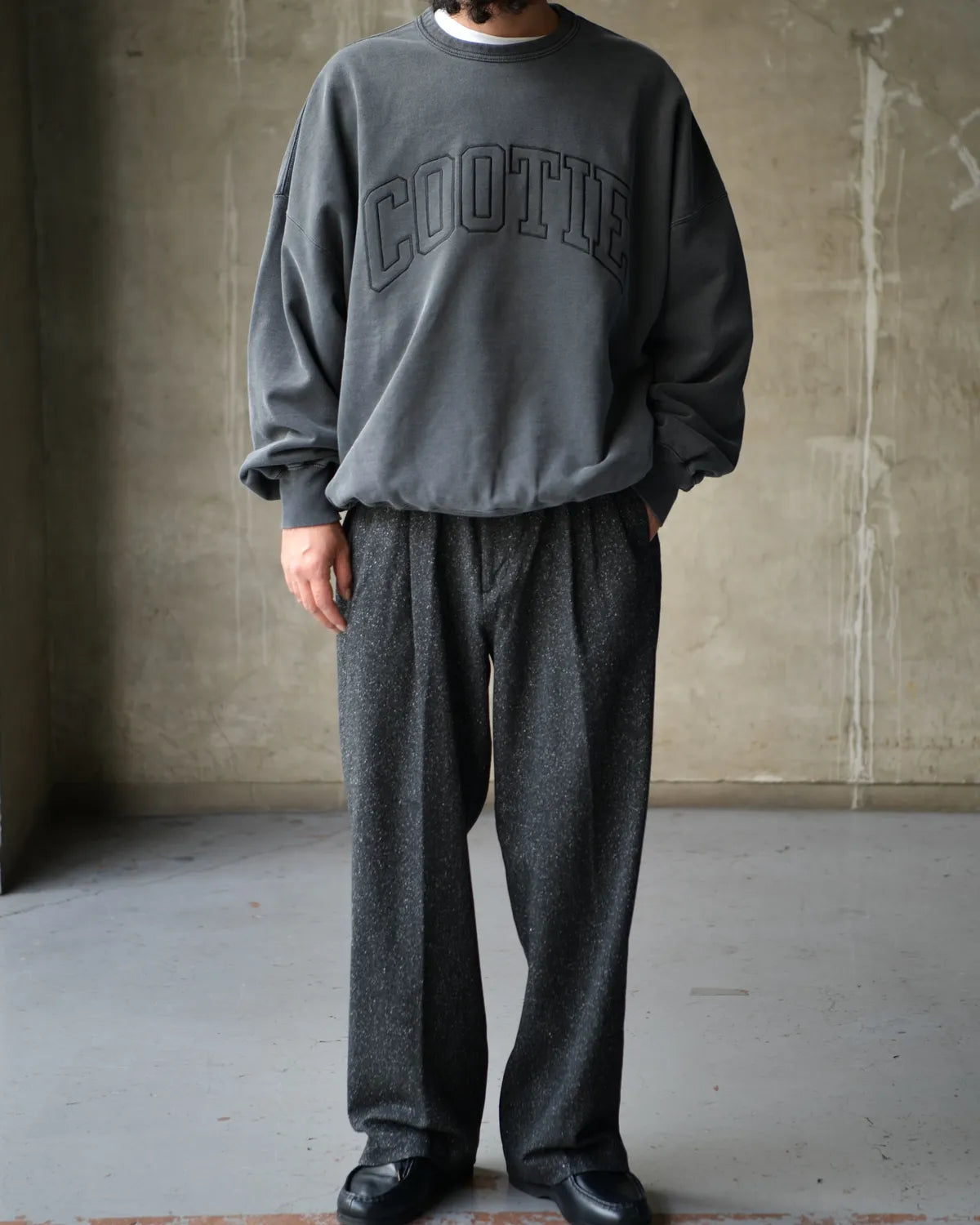 COOTIE PRODUCTIONS® / Chubby SwePigment Dyed Open End Yarn Sweat Crew (CTE-25A311)