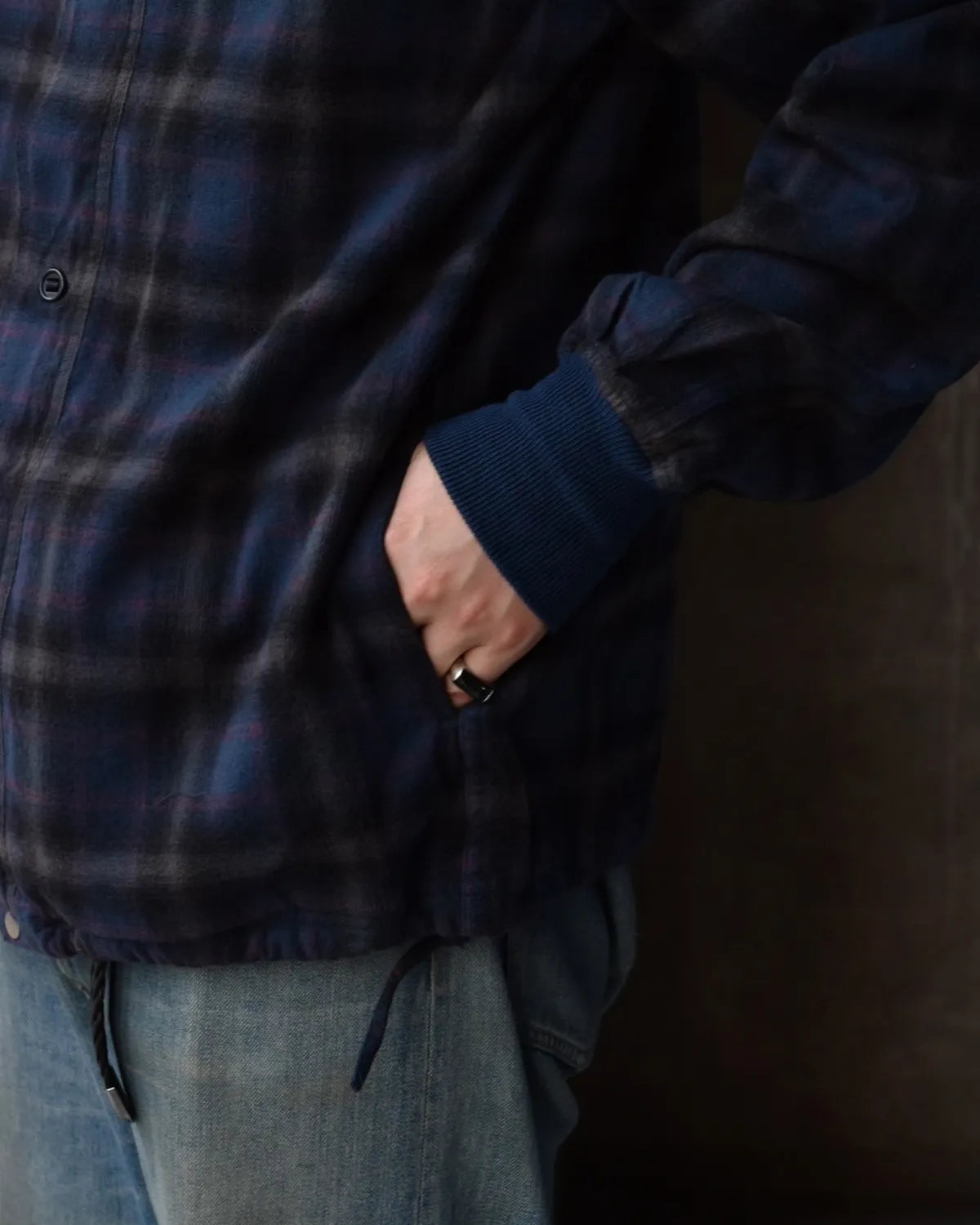 NONNATIVE / TROOPER SHIRT JACKET COTTON FLANNEL OMBRE CHECK (NN-SJ4702)