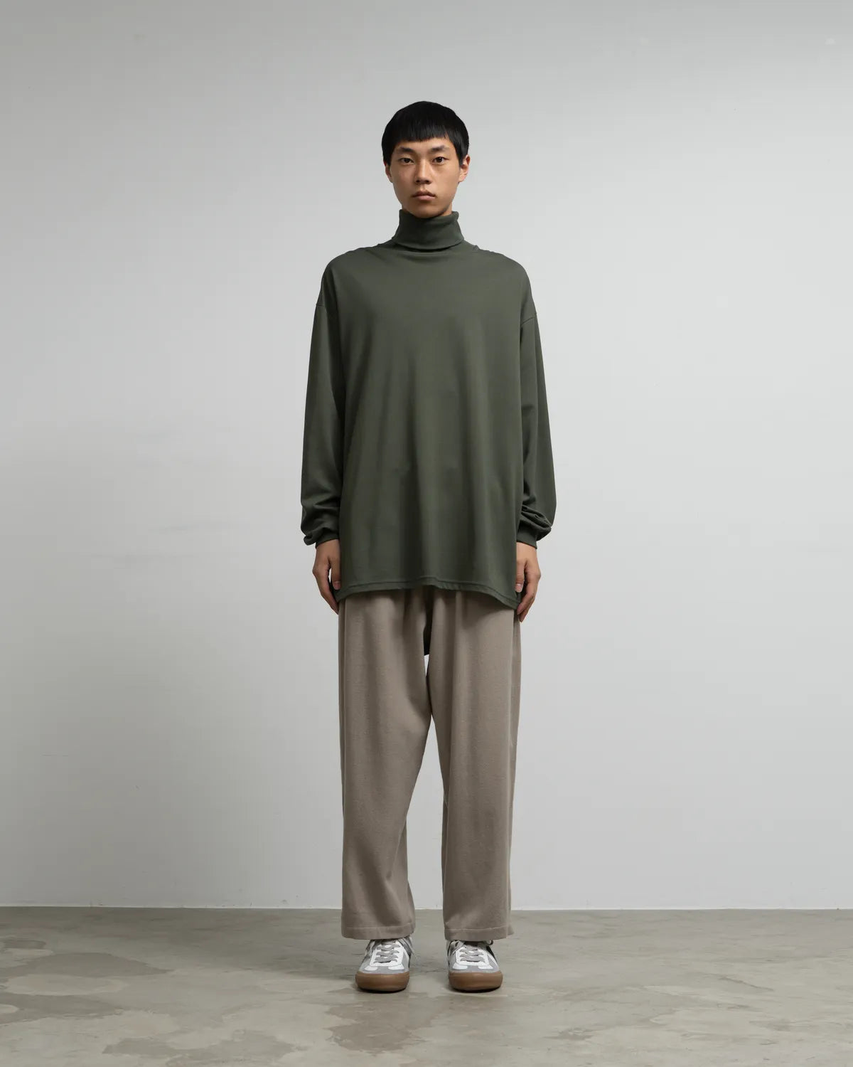 Graphpaper / Brushed Mockrody High Neck L/S Tee (GM253-70422)