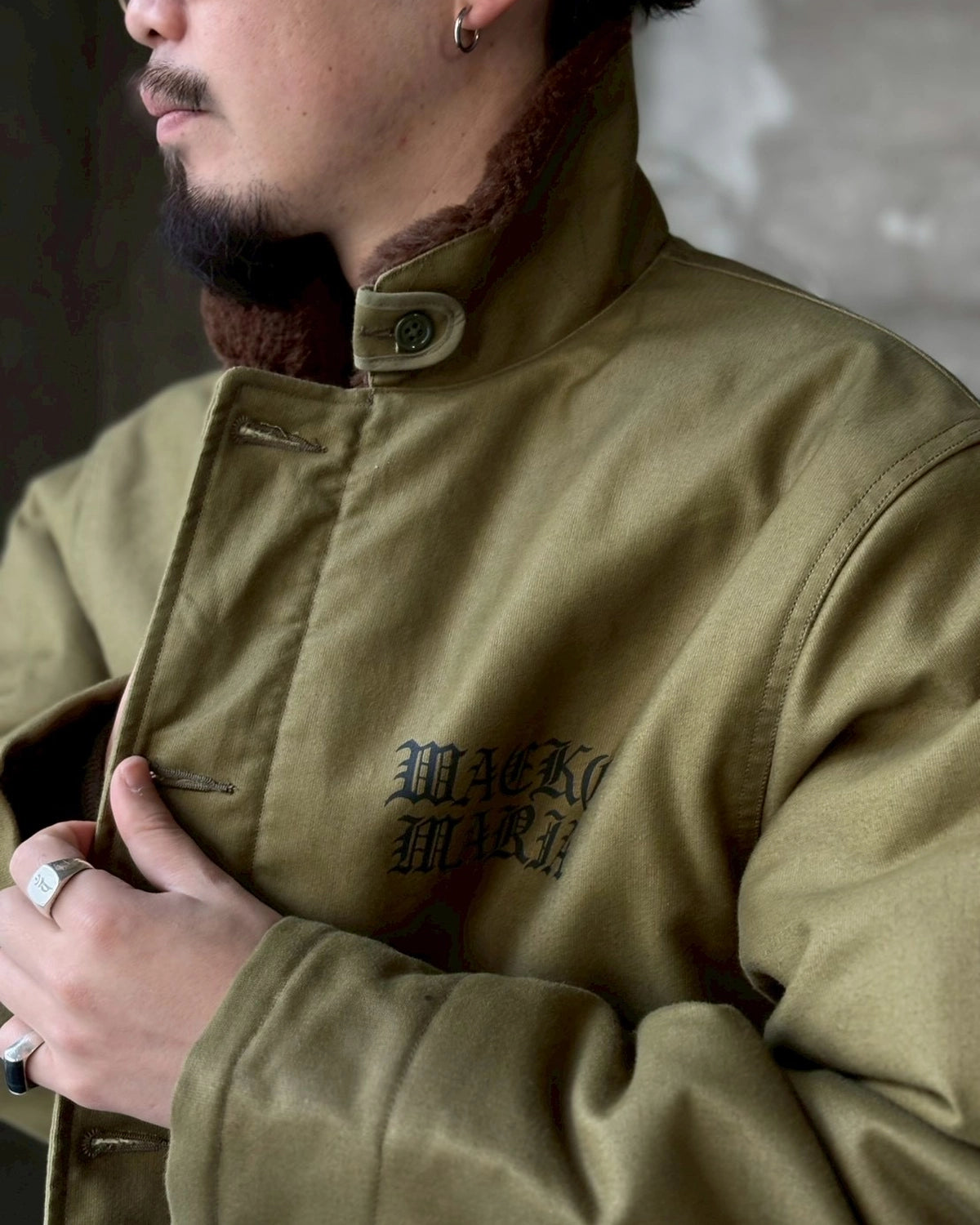 WACKO MARIA / ALPACA BOA N-1 DECK JACKET (25FW-WMO-ML07)