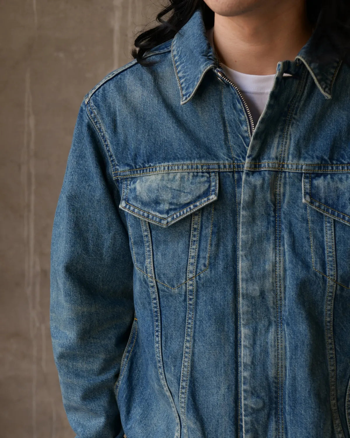 NONNATIVE / TRUCKER BLOUSON COTTON 11.5oz DENIM VW DARK WITH WINDSTOPPER® (NN-J4802)