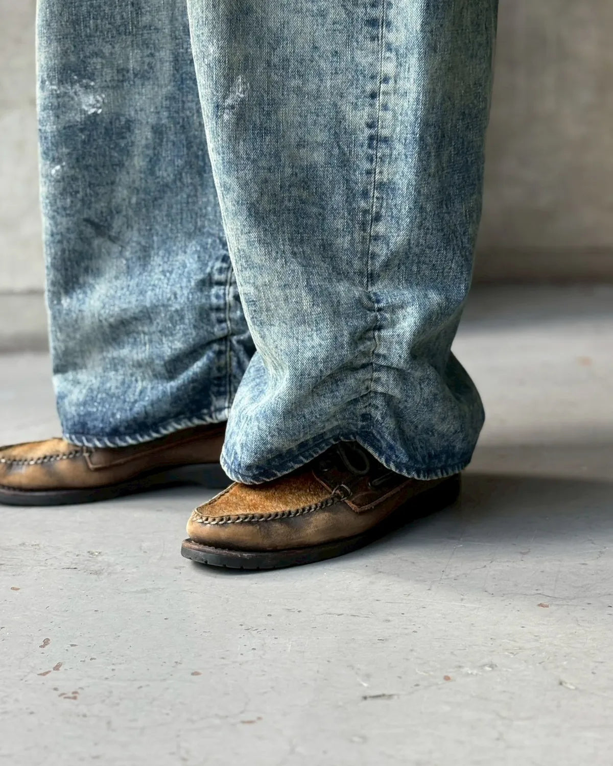 refomed / FRESH MAN DENIM WIDE PANTS "PAINT" (REPT-054P)