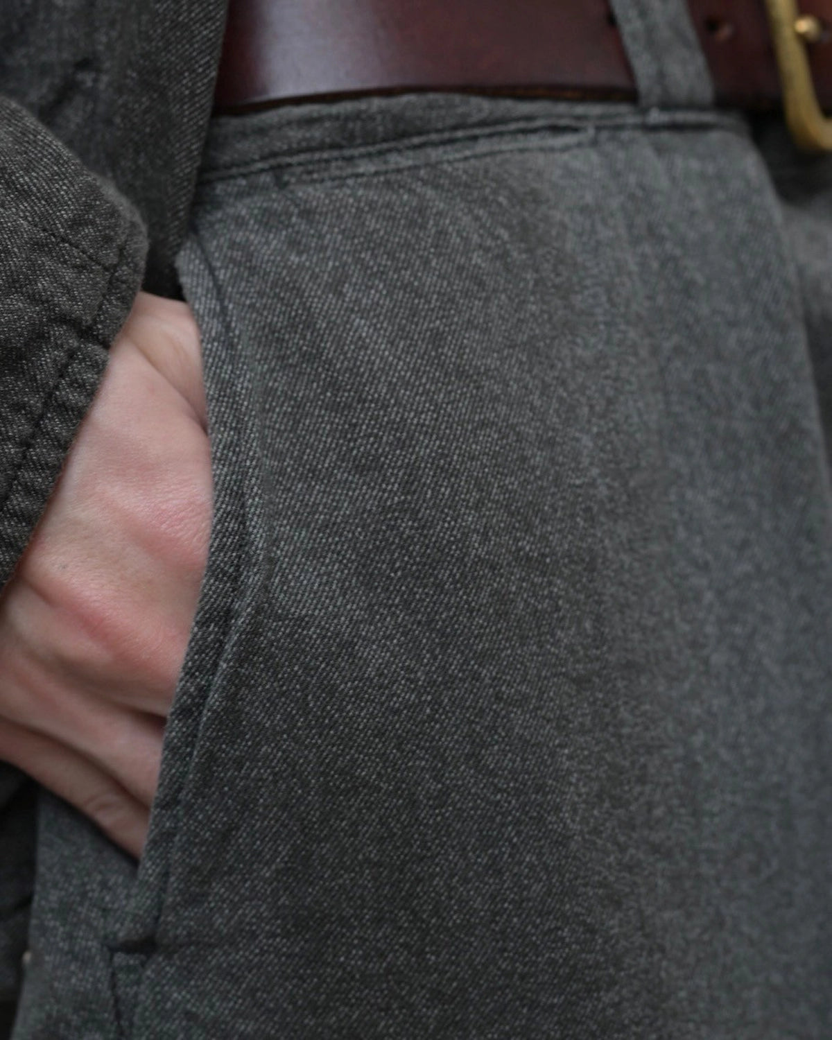 A.PRESSE / Vintage Black Chambray Work Pants (25AAP-04-22)