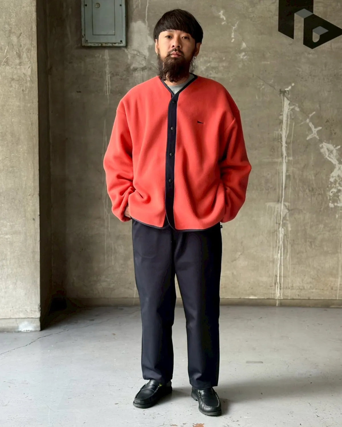 DESCENDANT / KNOT FLEECE CARDIGAN (252ATDS-CSM29)