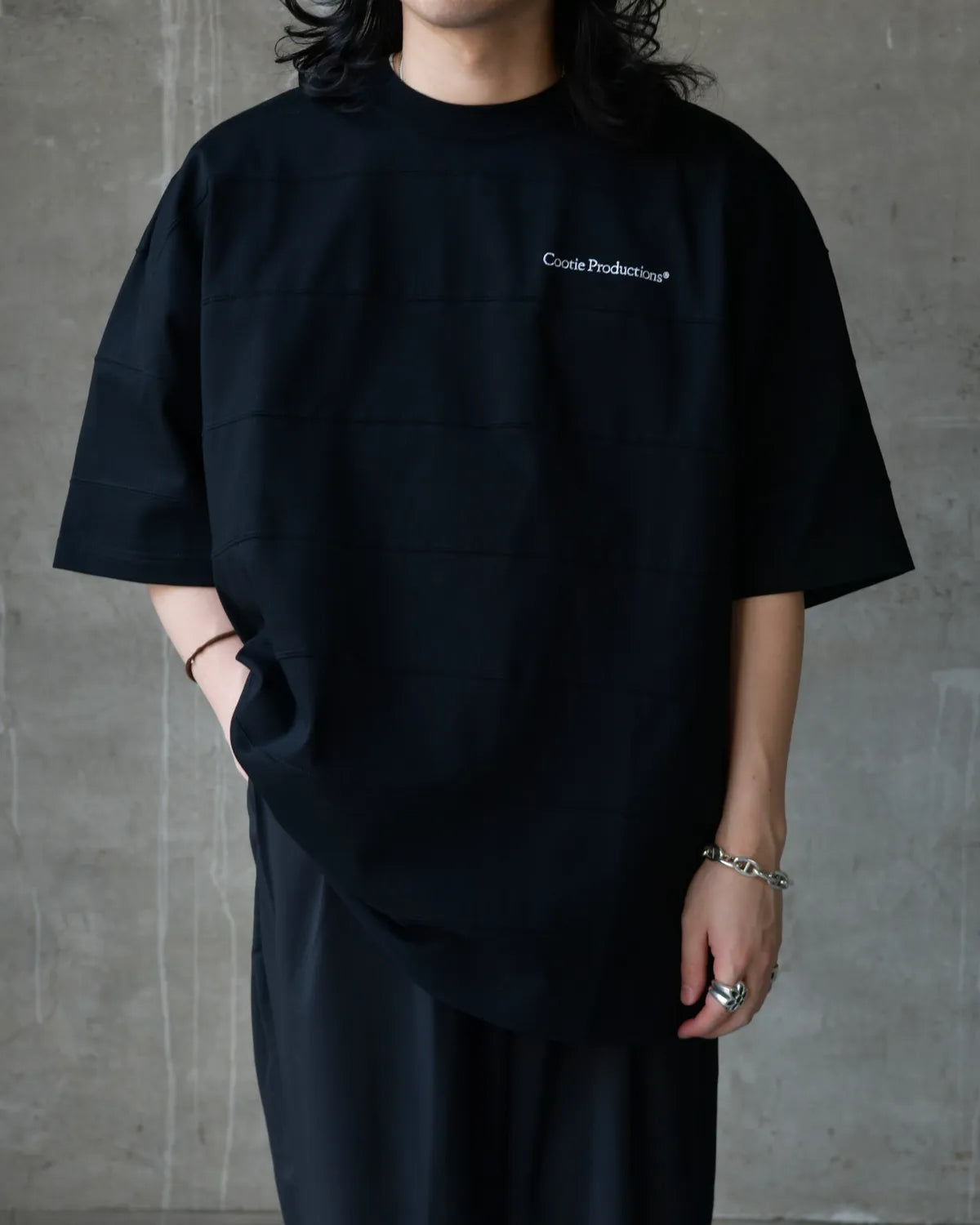 COOTIE PRODUCTIONS® / Plaited Jersey Paneling Border S/S Tee (CTE-26S310)