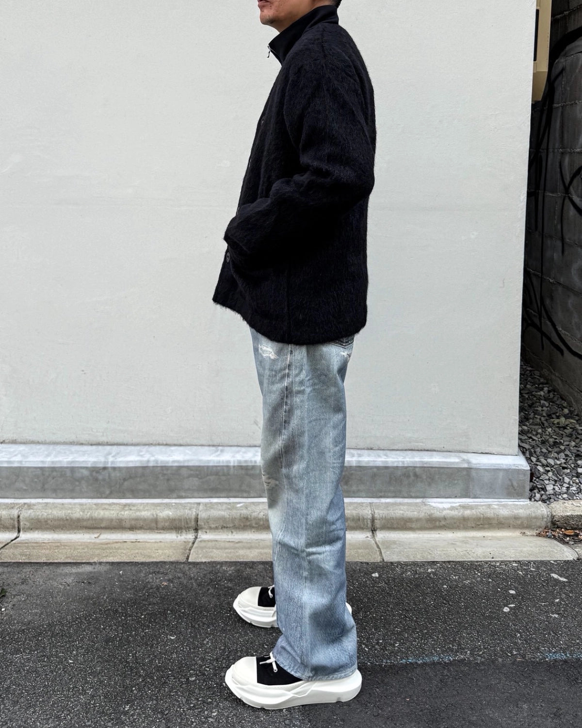 OUR LEGACY / CARDIGAN Black Mohair (M4206CBM)