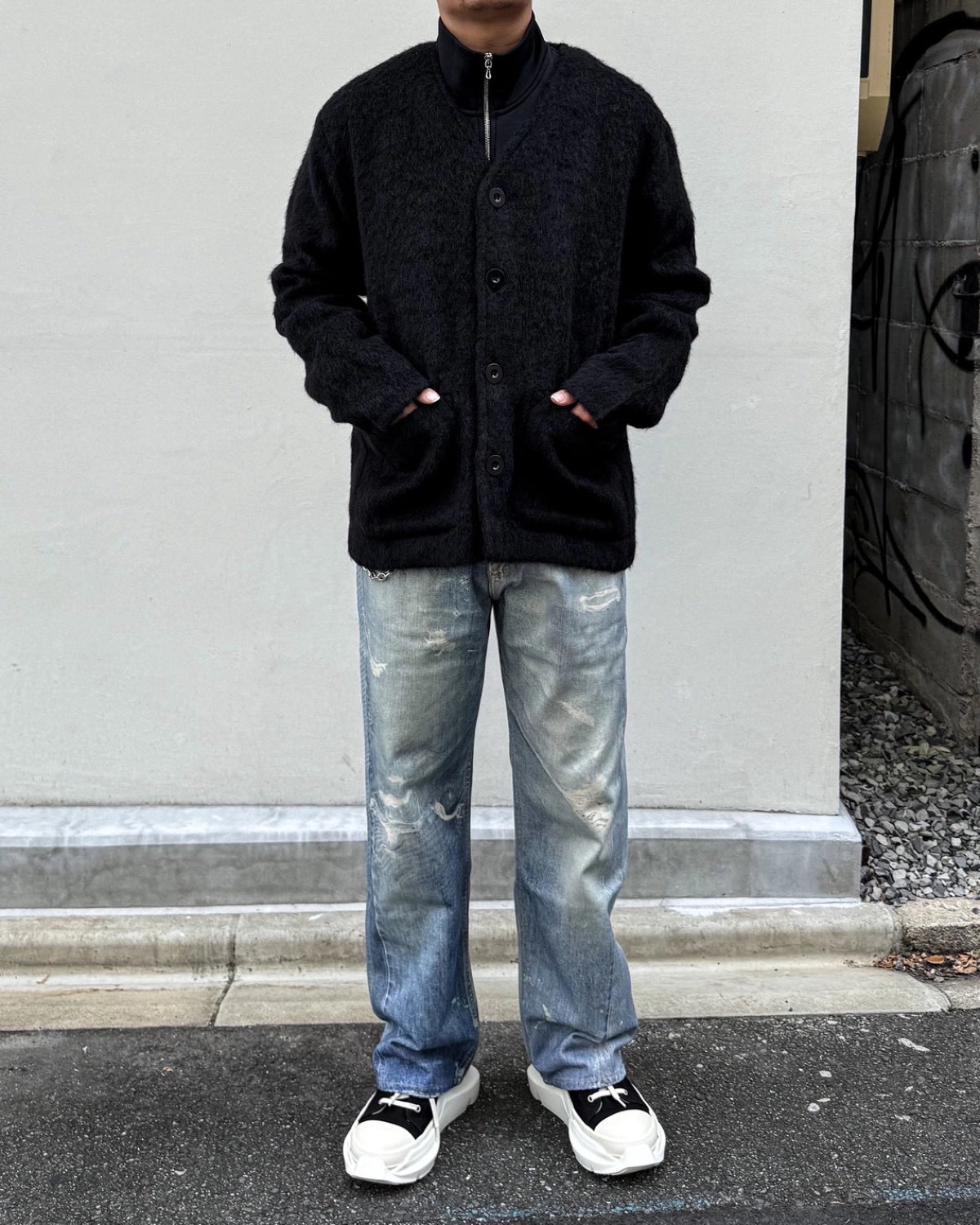 OUR LEGACY / CARDIGAN Black Mohair (M4206CBM)