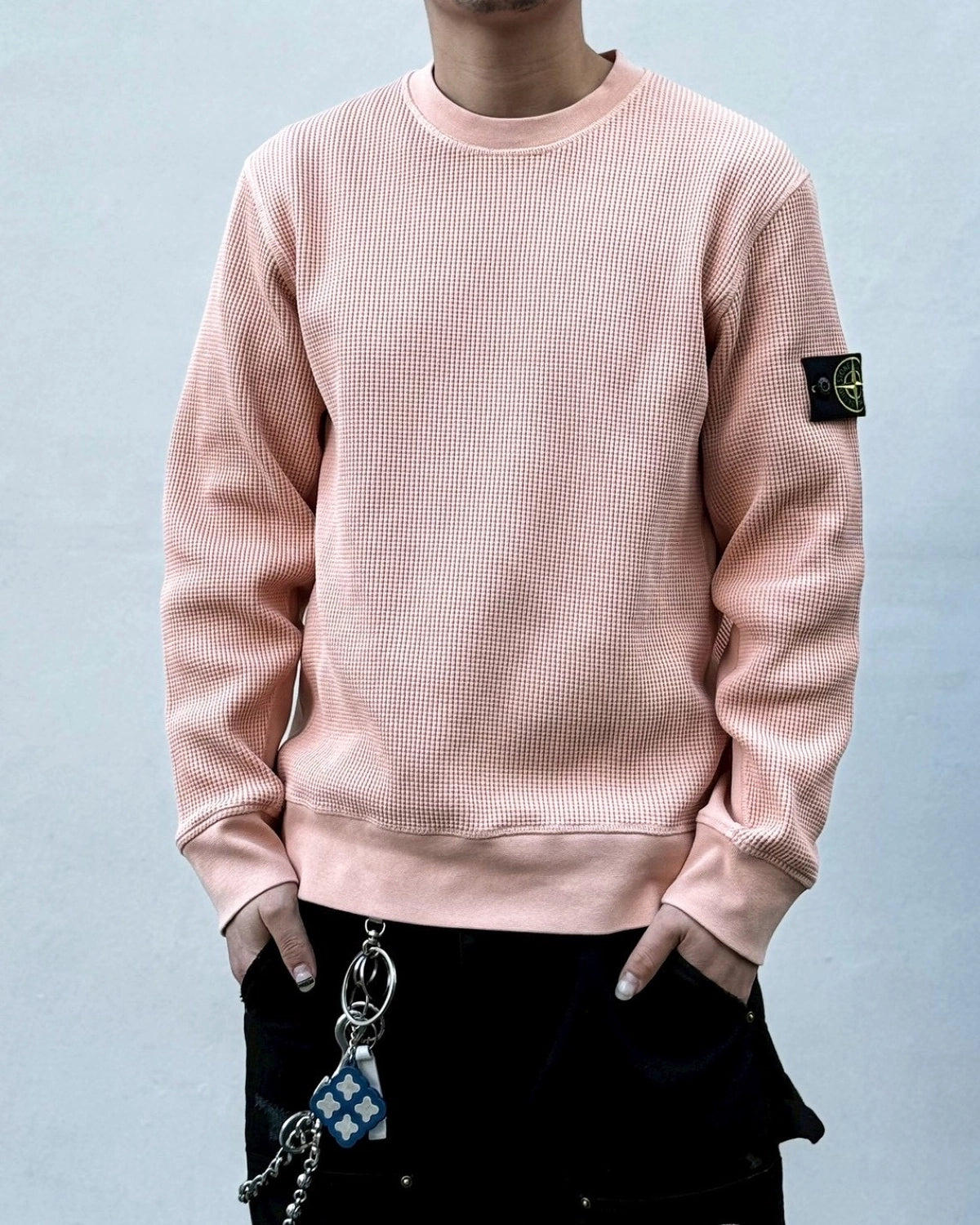 STONE ISLAND / ORGANIC COTTON WAFFLE FLEECE (L1S156100056)