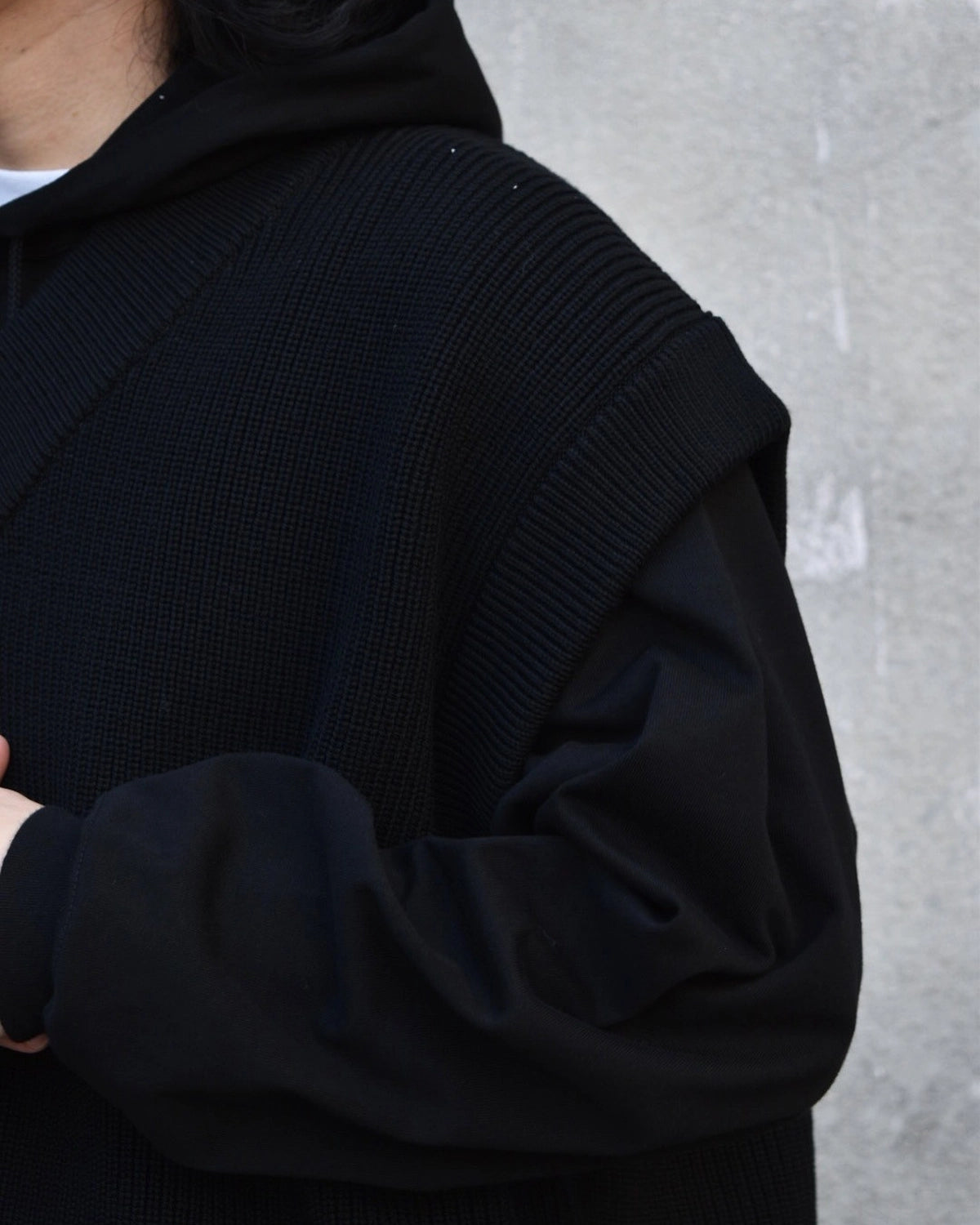 COOTIE PRODUCTIONS® / Rib Stitch Tilden Knit Vest (CTE-25A325)