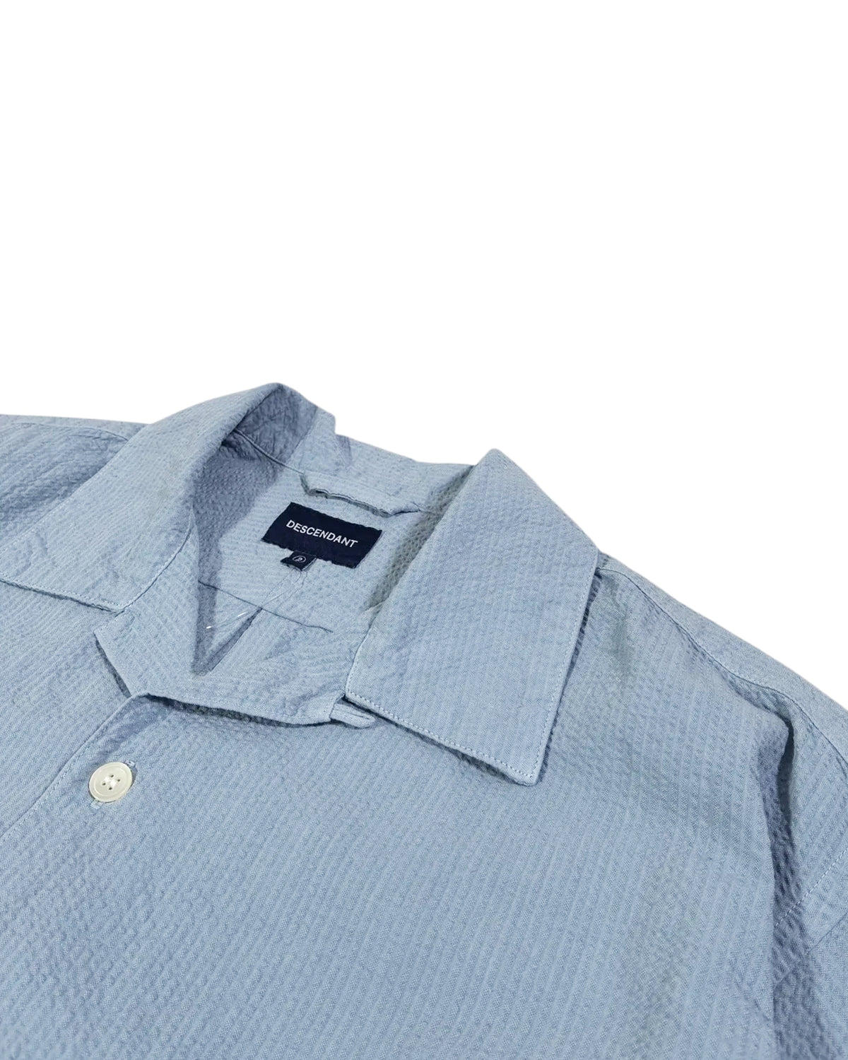 DESCENDANT / S WIND OPEN COLLAR SEERSUCKER SS SHIRT (261WVDS-SHM05)