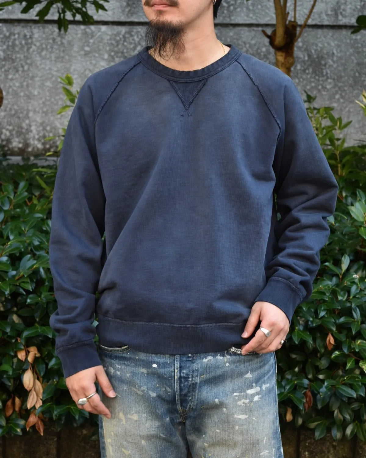 RRL / ガーメントダイド フレンチ テリー スウェットシャツ (MNRRKNI16820181)