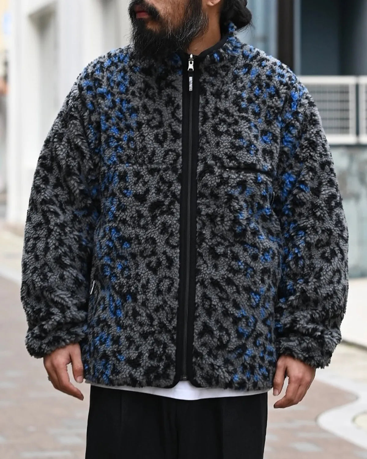 WACKO MARIA / REVERSIBLE LEOPARD BOA FLEECE JACKET (25FW-WMO-OD01)