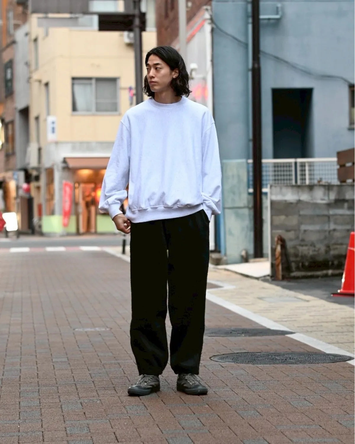 blurhmsROOTSTOCK / Soft&Hard Sweat Crew-Neck P/O Wide (bROOTS24F26F25)