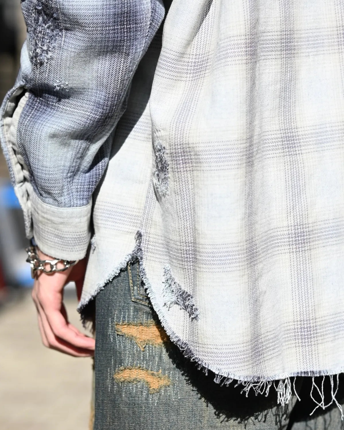 KAMIYA / Repaired Crazy Check Shirt (G16SH052)