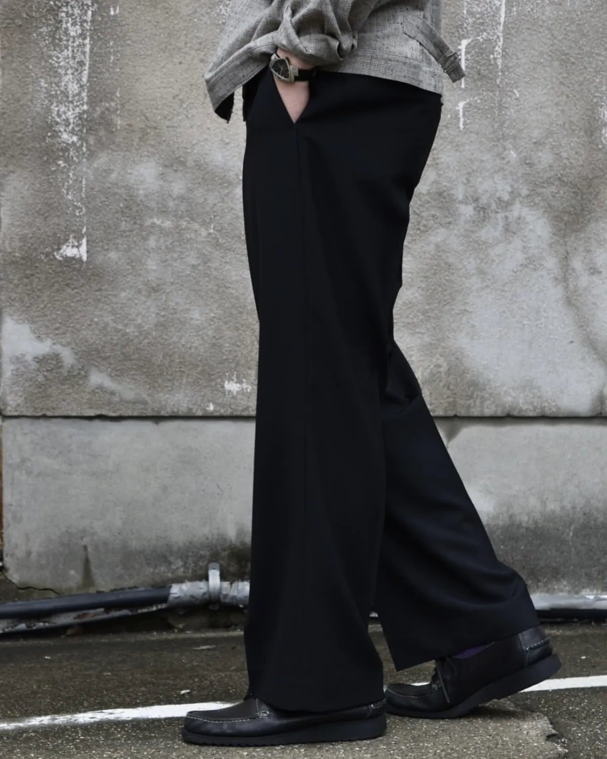 marka / Recycled Polyester Non-Mulesed Wool Gabardine Regular Straight Trousers (M25C07PT02C)