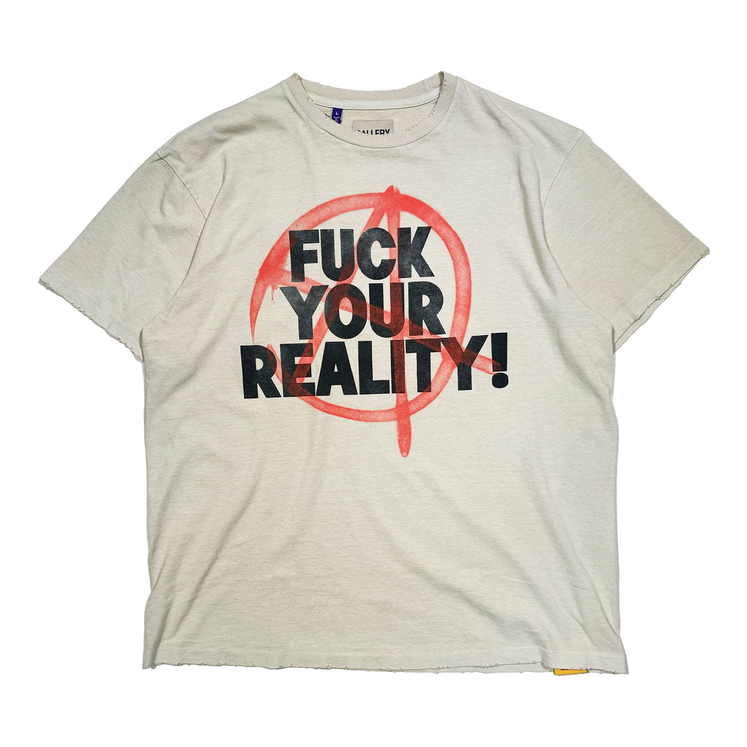 GALLERY DEPT. の FUCK YOUR REALITY TEE ANTIQUE WHITE