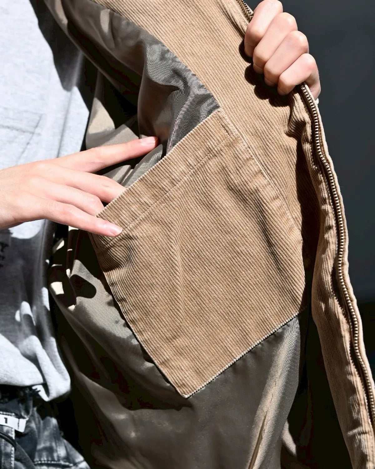 KAMIYA / Sun Faded Like Corduroy Work Jacket (G15BL033)