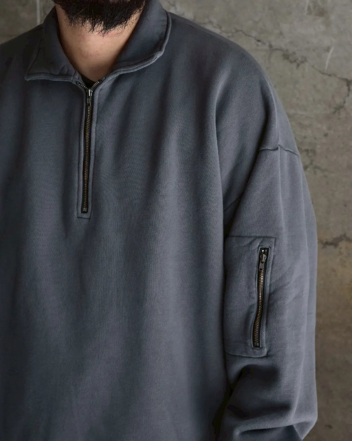 is-ness / PIGMENT DYED ZIP SWEAT SHIRT (25AW_08_1007AWCS04)