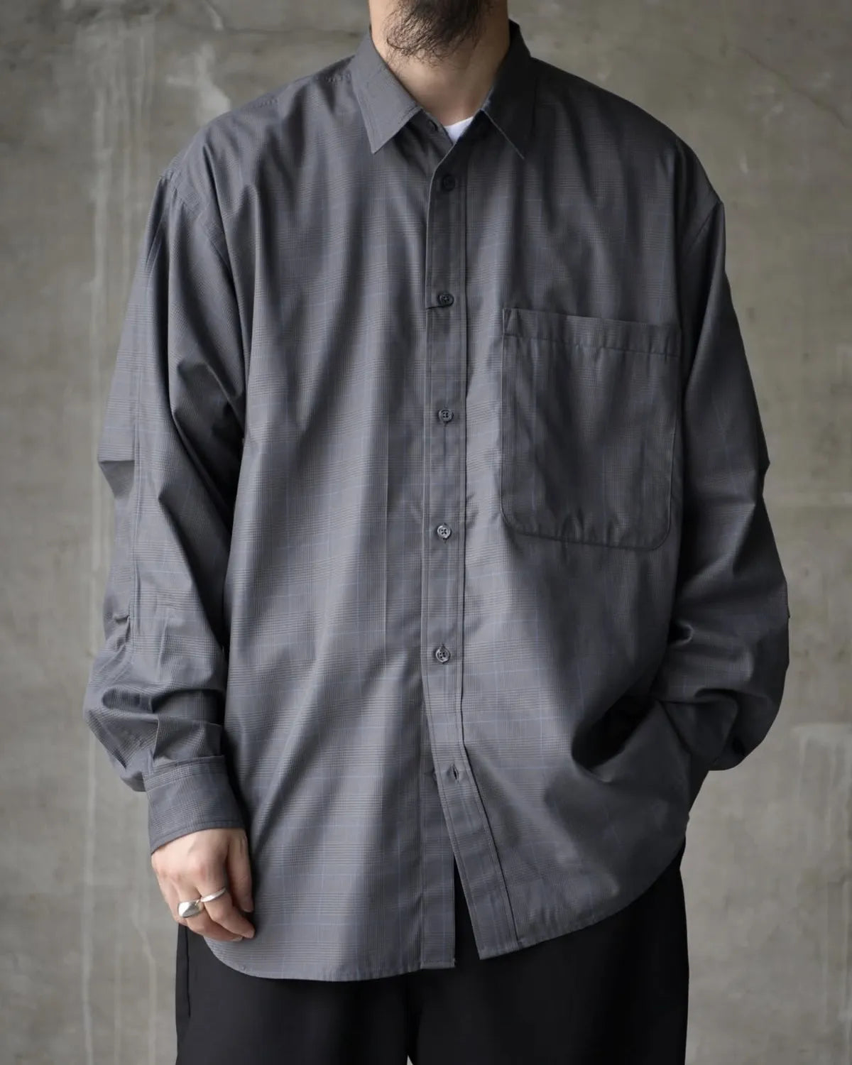 DAIWA PIER39 / TECH REGULAR COLLAR SHIRT L/S GLEN CHECK (BE-82025W)