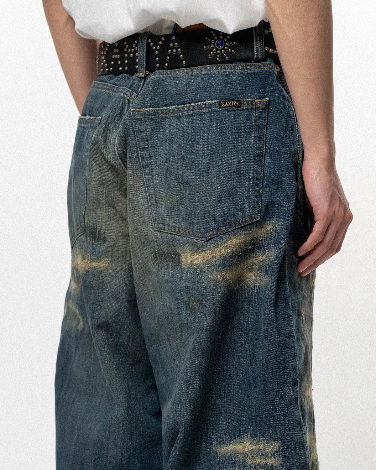 KAMIYA / BORO Super Baggy Denim Pants (G16PT043)