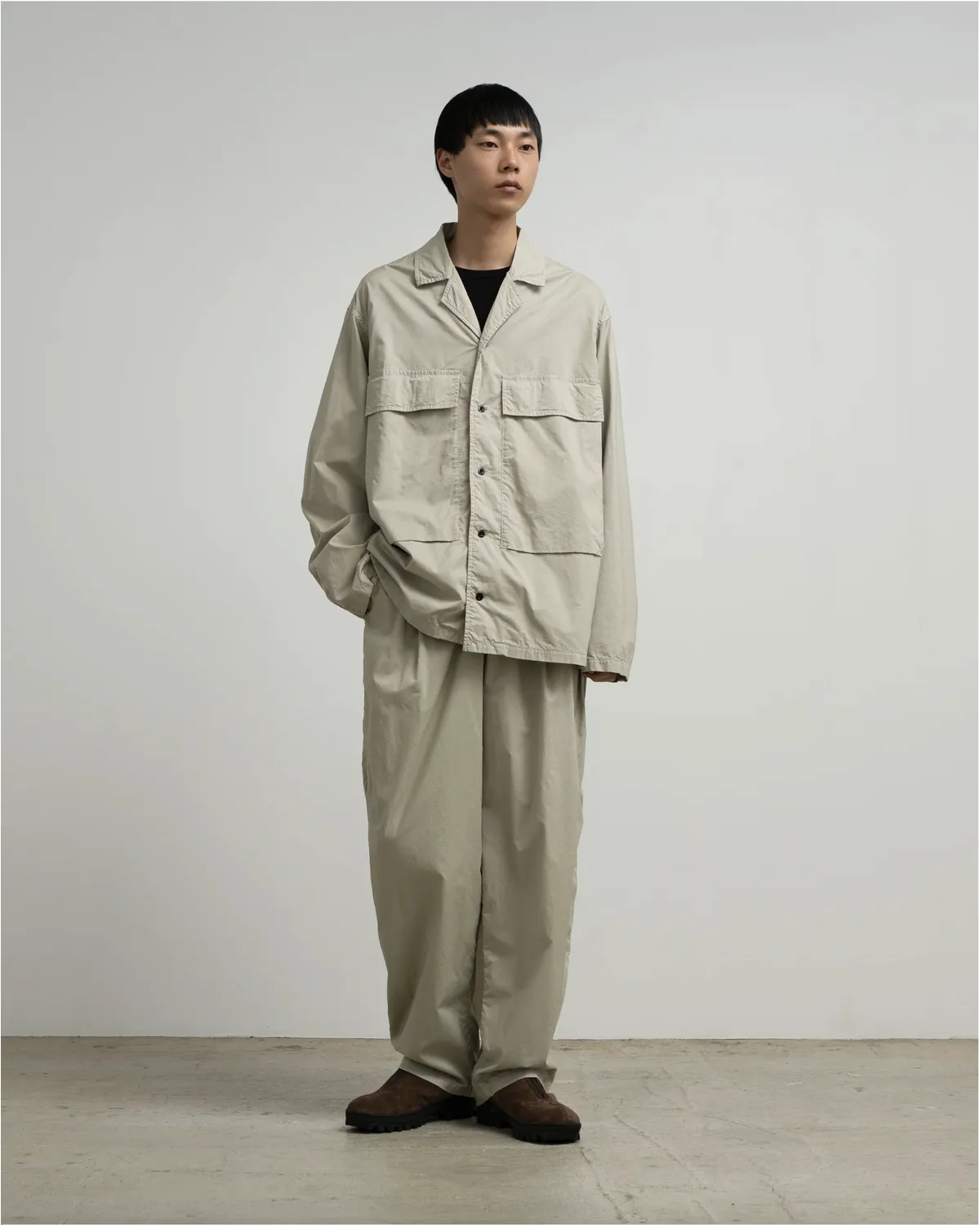 Graphpaper / Garment Dyed Typewriter Fatigue Shirt (GM263-50120C)